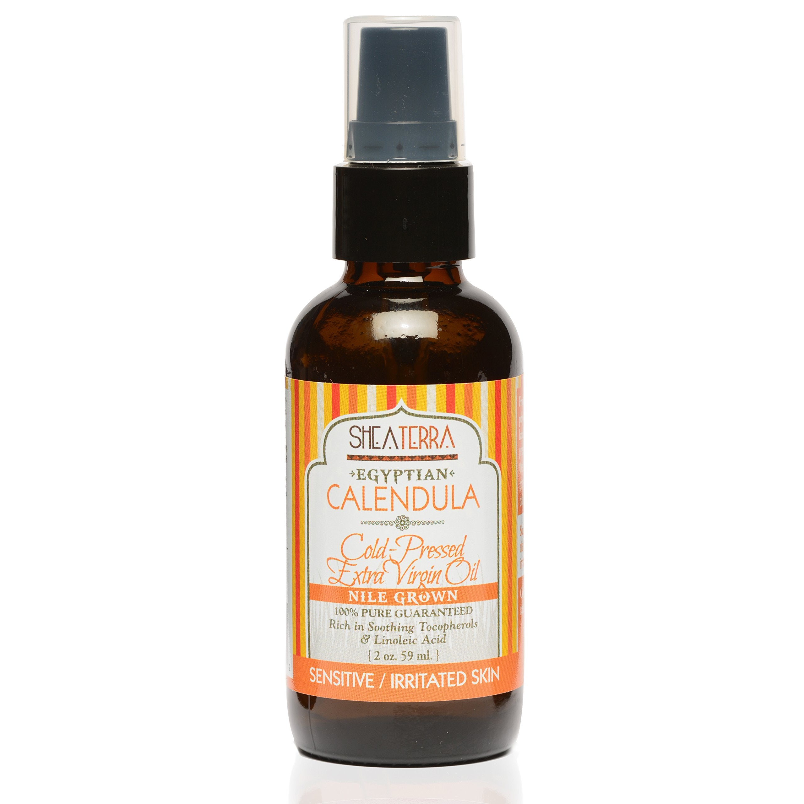 Shea Terra Egyptian Calendula Cold-Pressed Extra Virgin Oil | All Natural & Organic Oil Packed with Skin-Calming and Purifying P