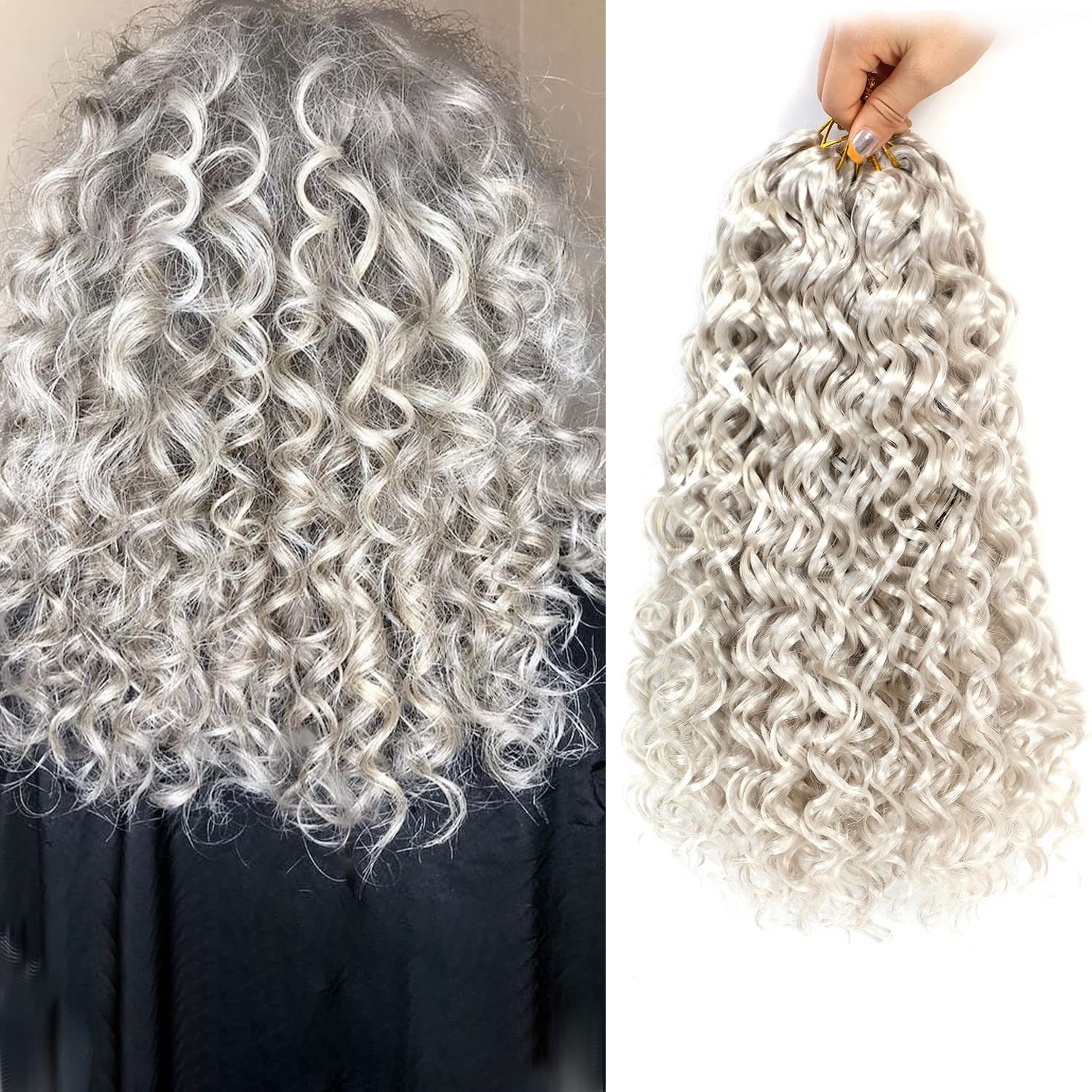 Gogo Curl Crochet Hair 14 Inch 7 Packs Curly Hair Crochet for Black Women Deep Wave Crochet Hair Beach Curl Crochet Hair Synthet