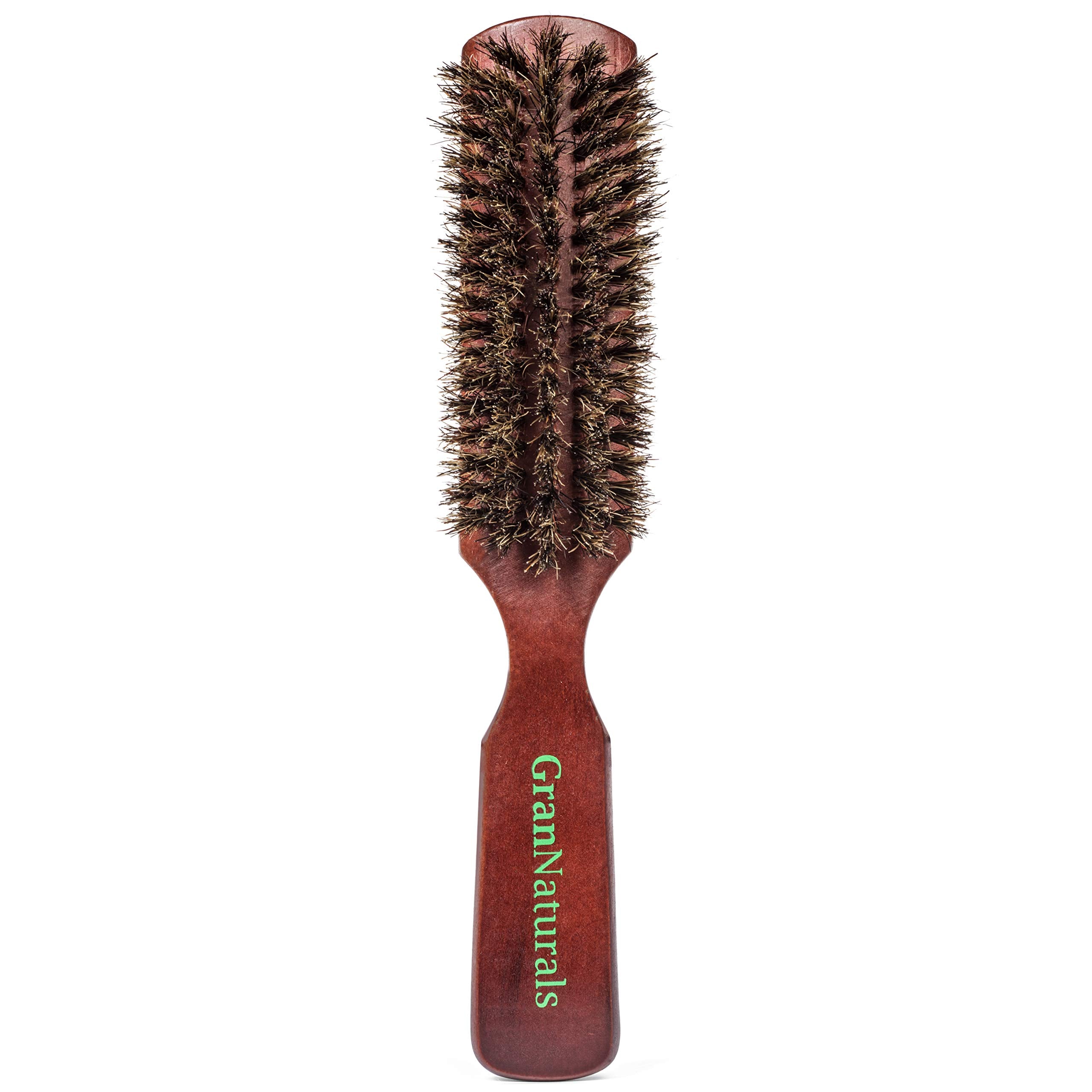 Grannaturals Soft Bristle Hair Brush For Men - Natural Wooden Boar Bristle Hairbrush For Styling Beards, Fades, Bristle Brush Fo