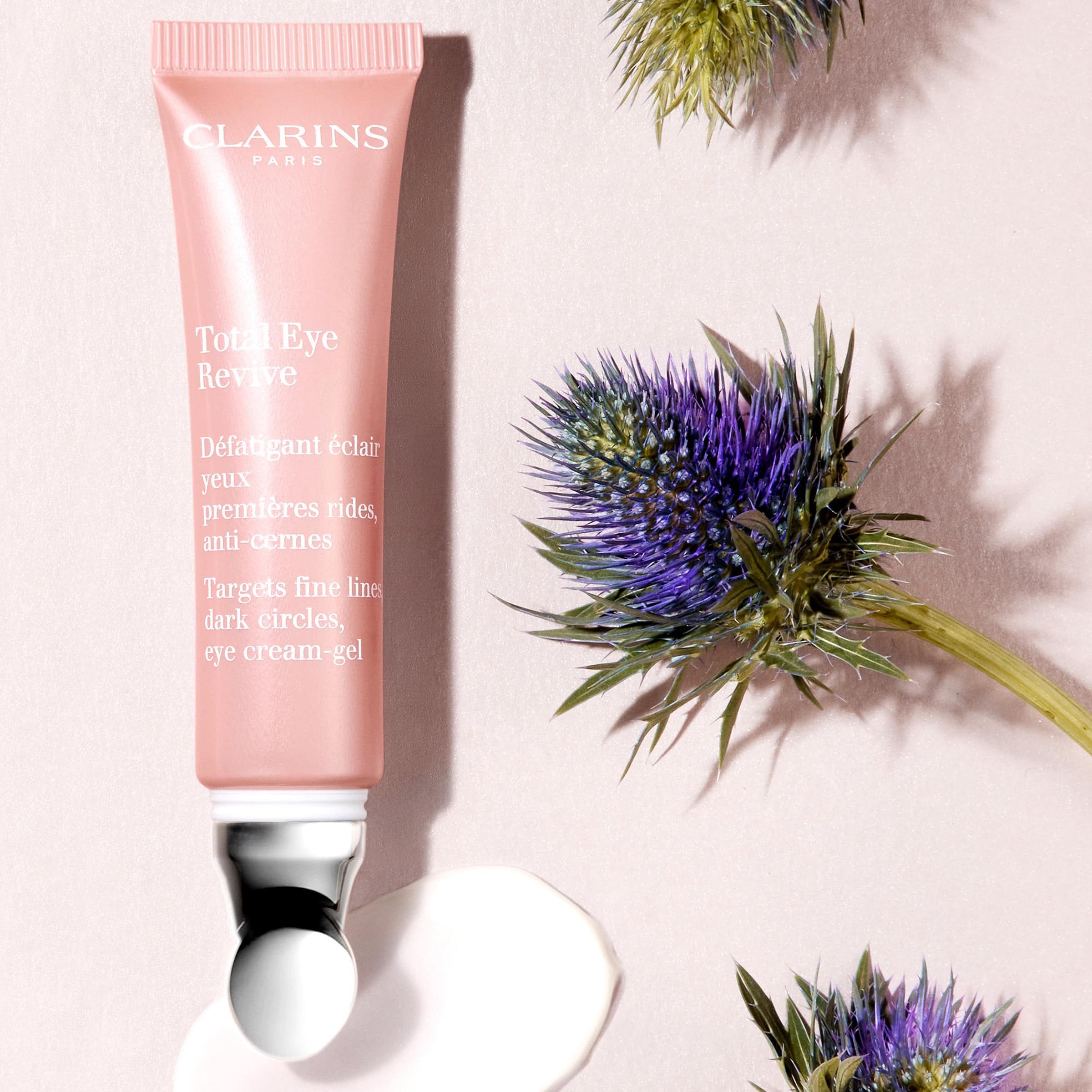 Clarins Total Eye Revive  Anti-Aging Cream-Gel Eye Treatment  Visibly Smoothes Fine Lines  Targets Dark Circles, Puffiness And S