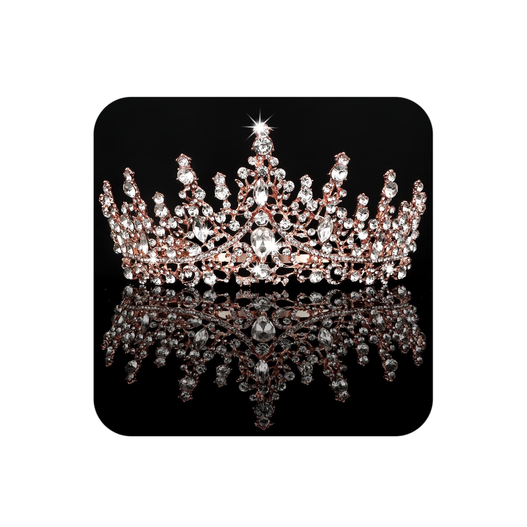 COCIDE Tiara and Crown for Women Crystal Queen Crown Rhinestone Tiara for Girl Bride Wedding Hair Accessories for Bridal Birthda