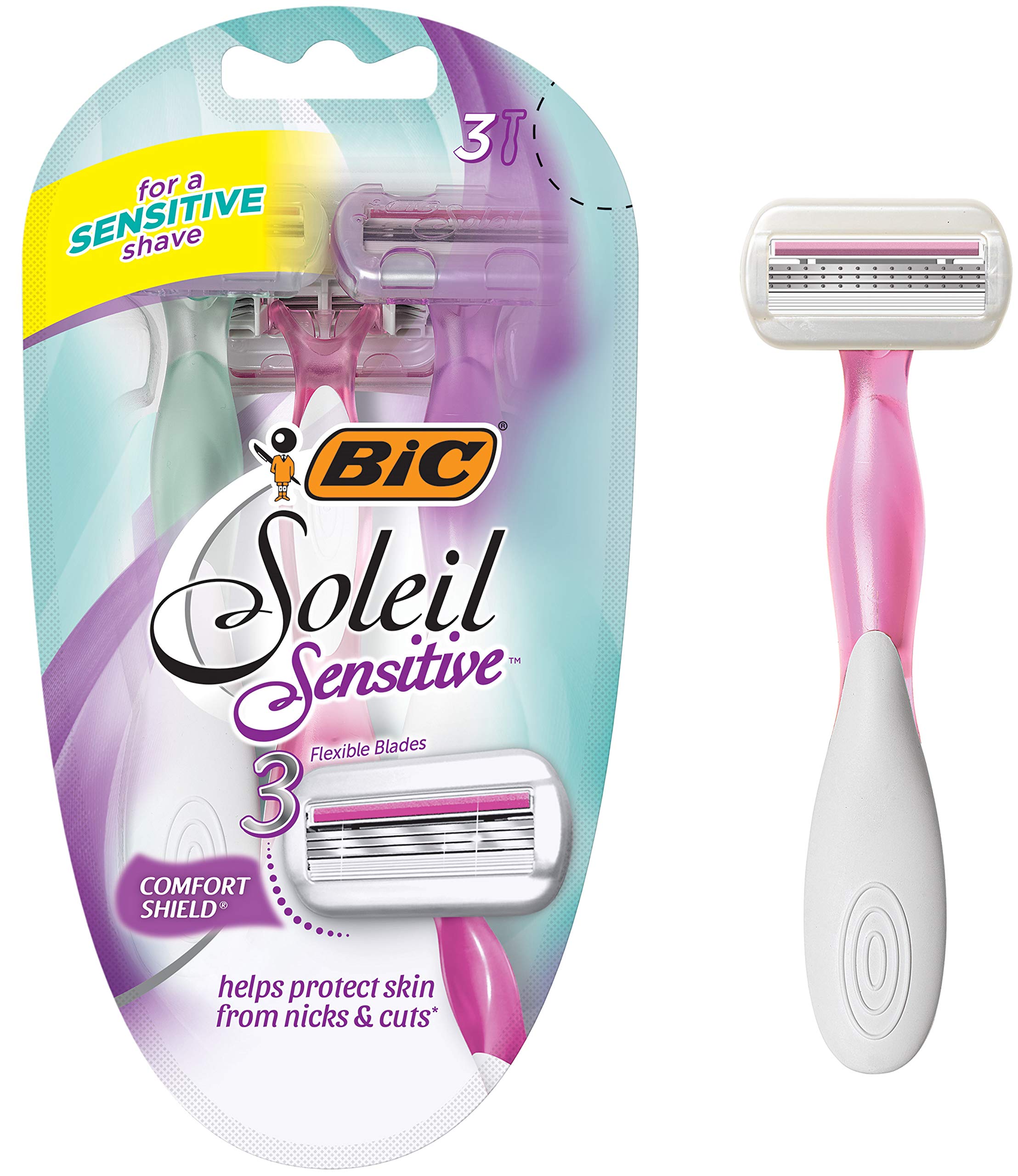 BIC Soleil Glow Razors, 3 Count