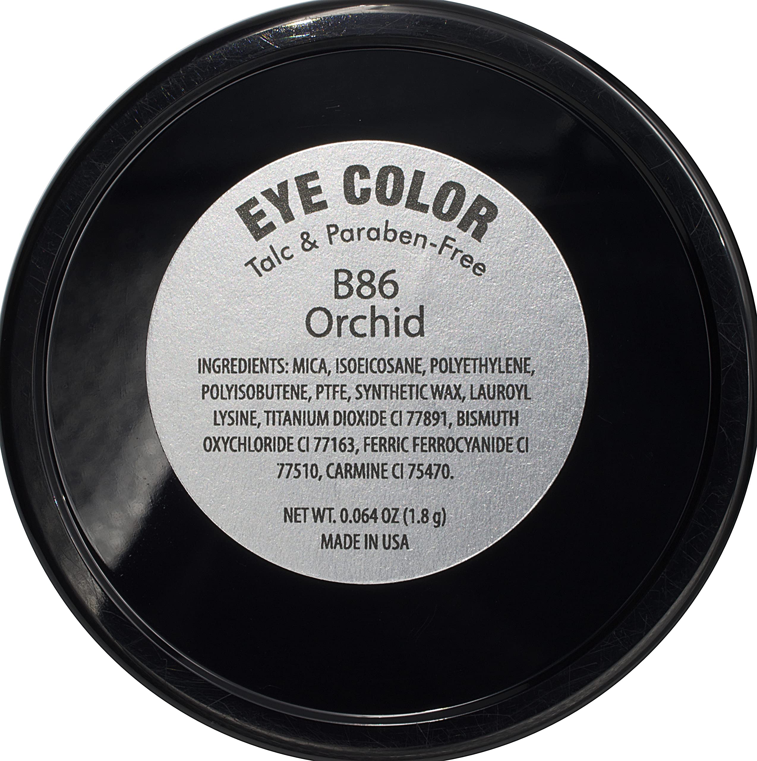 Pure Ziva Lavender Orchid Shimmering Purple Violet Satin Pressed Powder Single Vegan Eyeshadow; Talc, Paraben & Cruelty Free