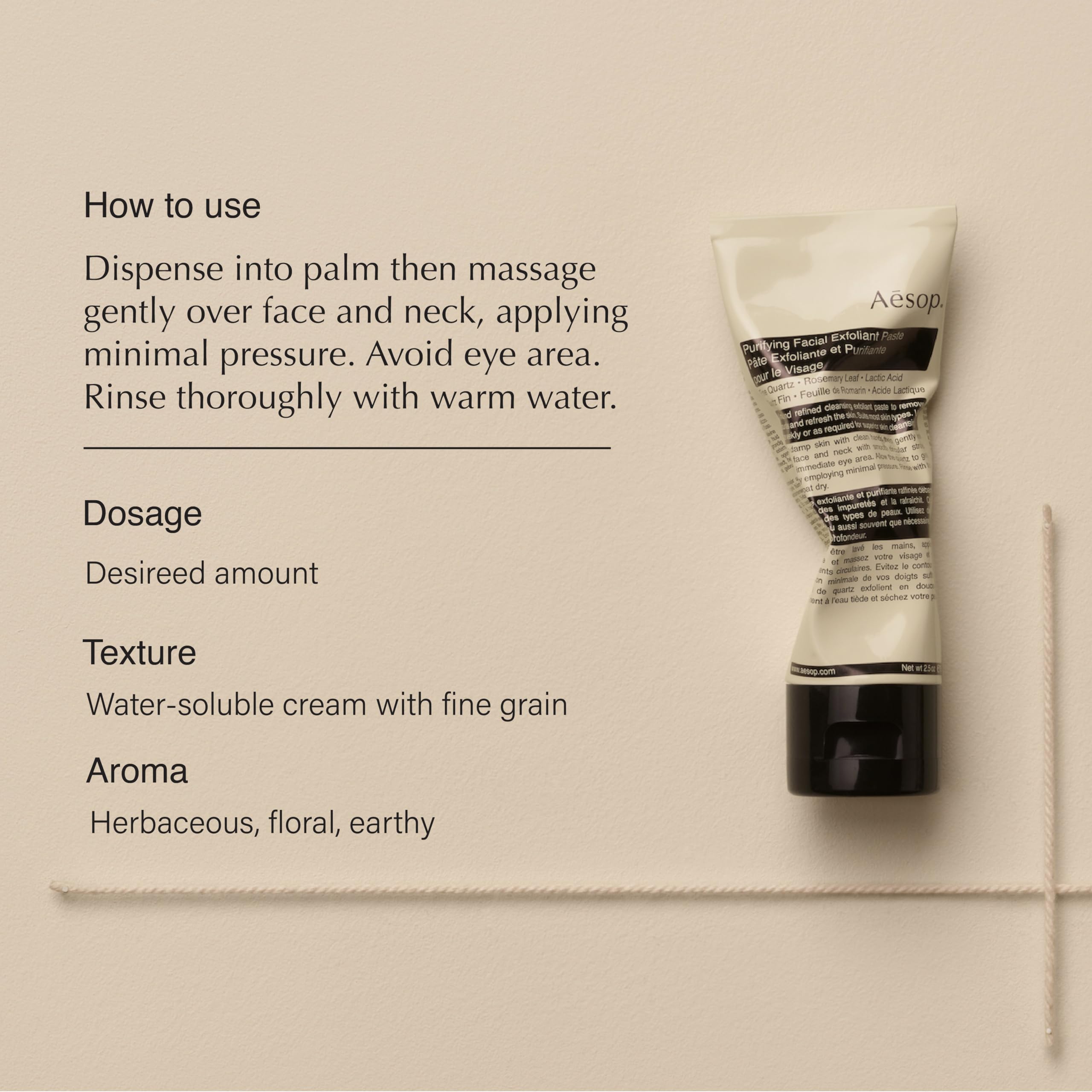 Aesop - Purifying Facial Exfoliant Paste (Tube) - 75ml/2.91oz