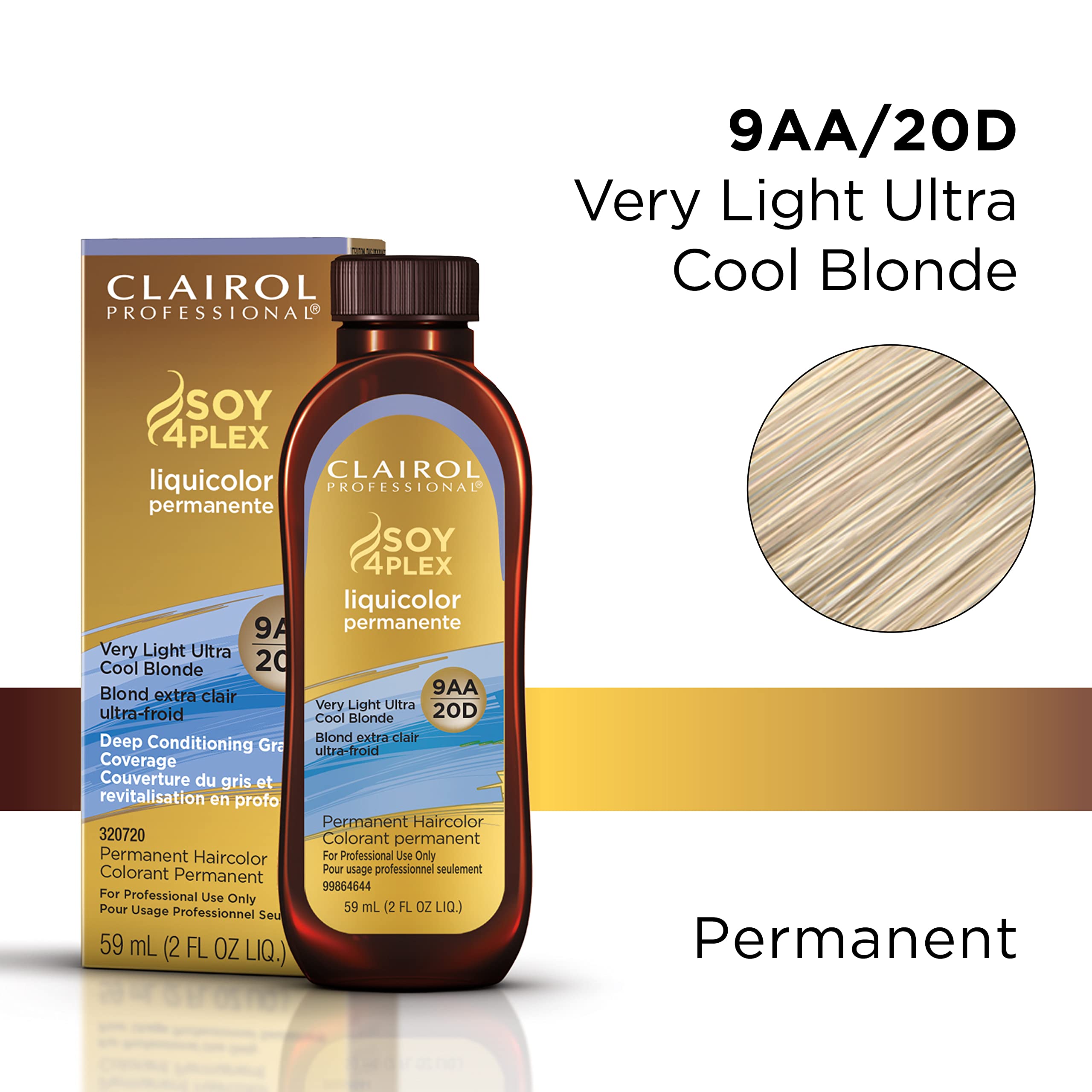 Clairol Professional Permanent Liquicolor For Blonde Hair Color, 9Aa Very Light Cool Blonde, 2 Oz