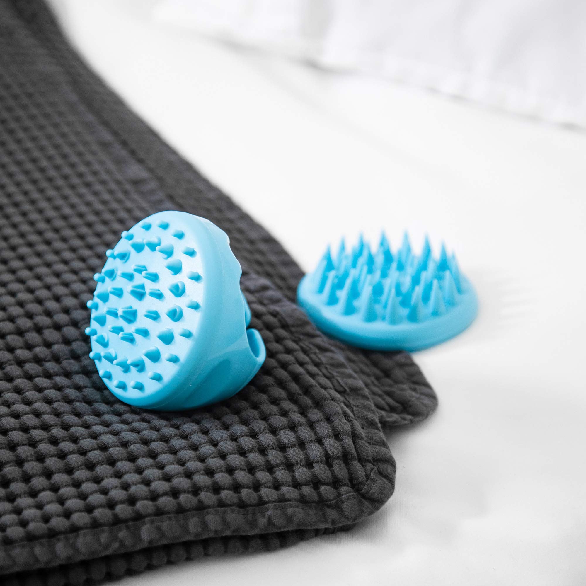 Flathead Hair Scalp Massager And Shampoo Brush For Shower Dandruff Removal - Wet And Dry - Encourages Growth - Includes 2 Massag