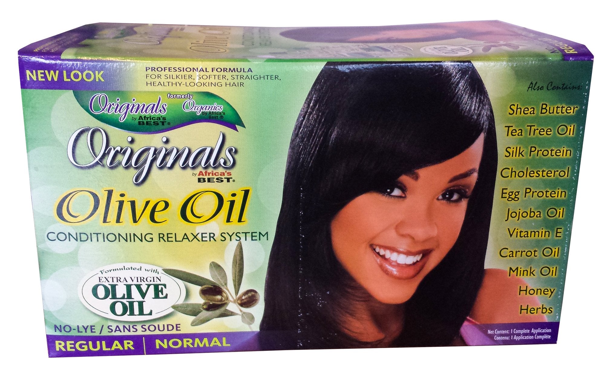 Africa's Best Originals Olive Oil Conditioning Relaxer System for Women, Regular/Normal