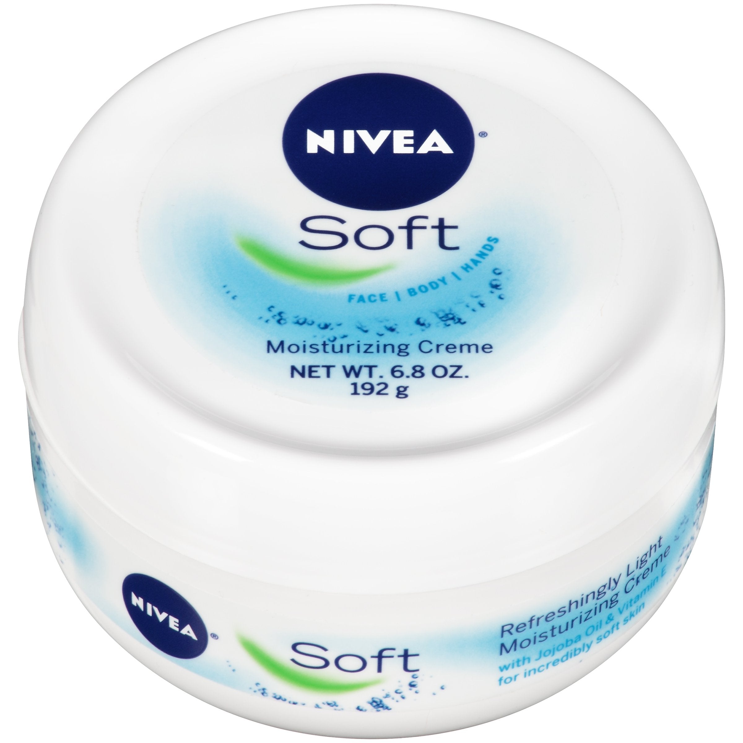 NIVEA Soft Refreshingly Soft Moisturizing Cream, Body Moisturizer for Face, Body and Hands, Enriched with Jojoba Oil and Vitamin