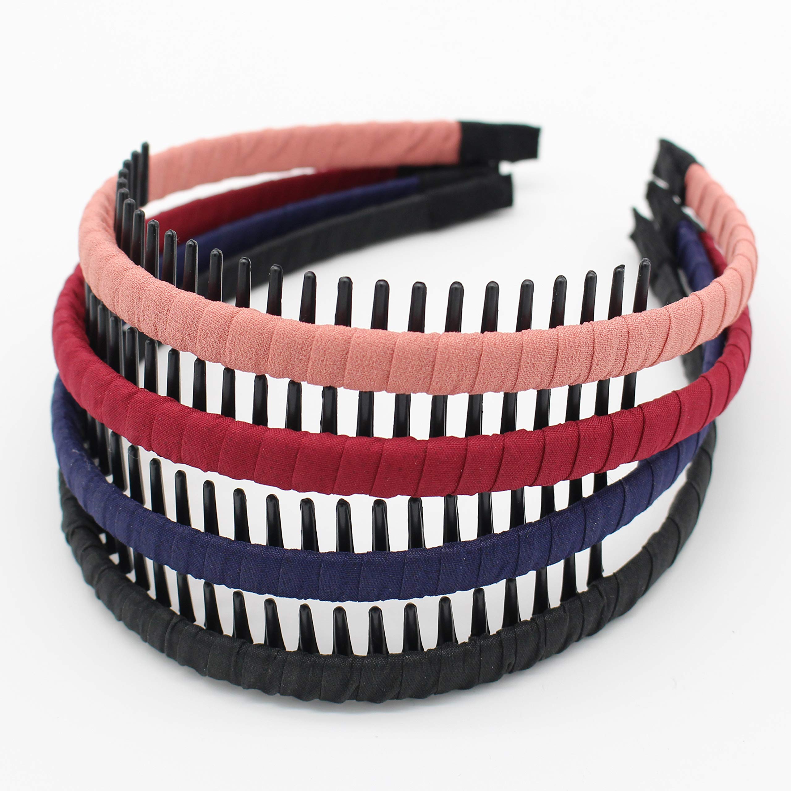 JOBAND Multicolor Stylish Teeth Comb Hair Hoop Hairband Headband Soft Comfy Non-slip Hair Accessories for Women/Girl(4 color)