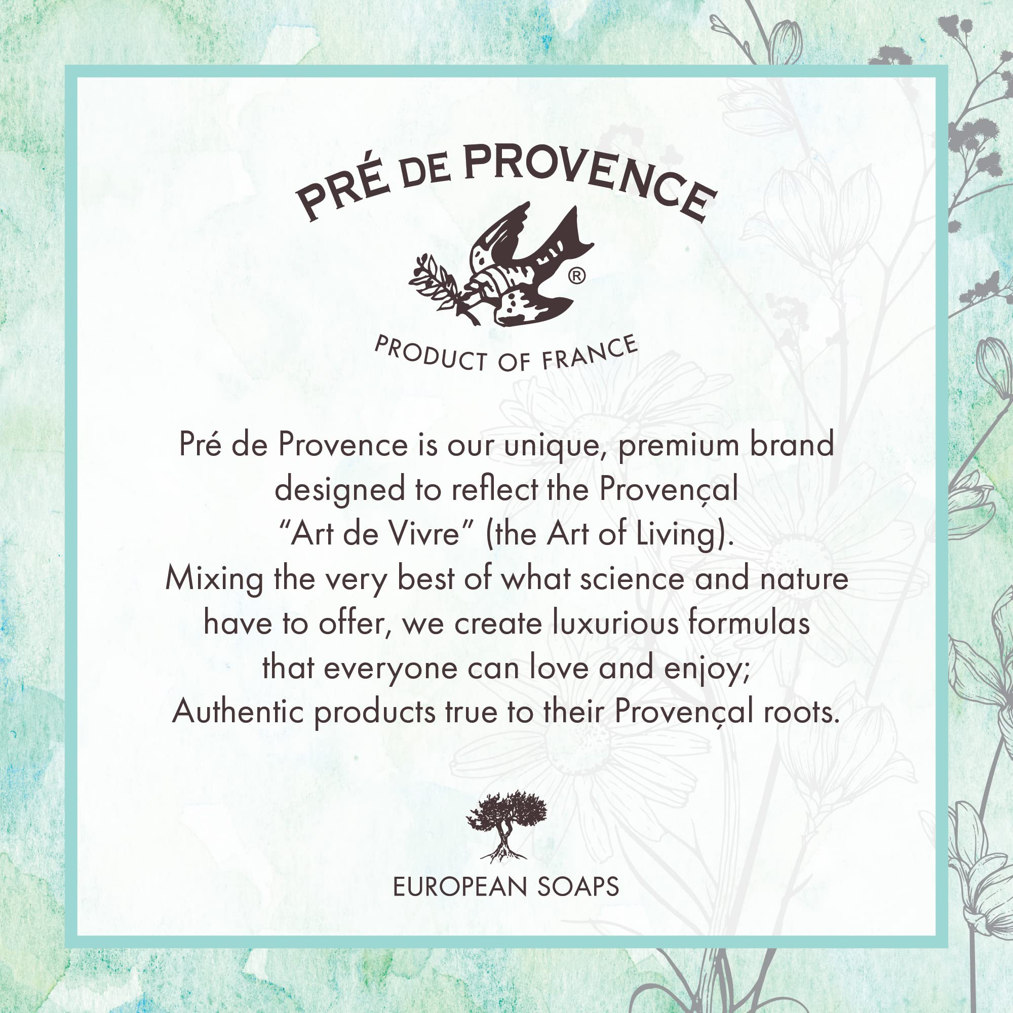 Pre de Provence Artisanal Soap Bar, Enriched with Organic Shea Butter, Natural French Skincare, Quad Milled for Rich Smooth Lath