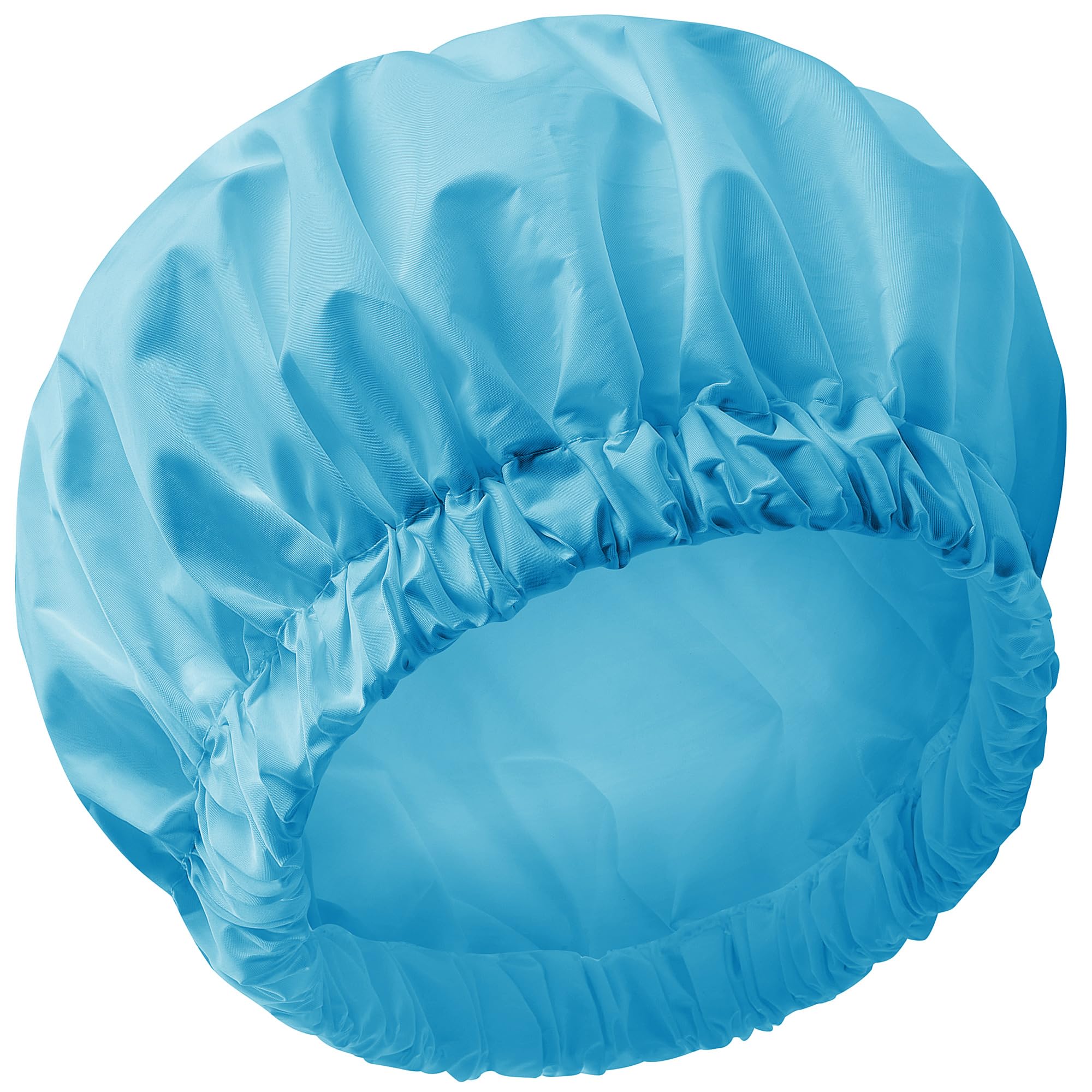 Reusable Shower Cap For Women, Large Waterproof Shower Bonnet Washable Elastic Band Bath Hair Hat For Long Hair, Braids(Lake Blu