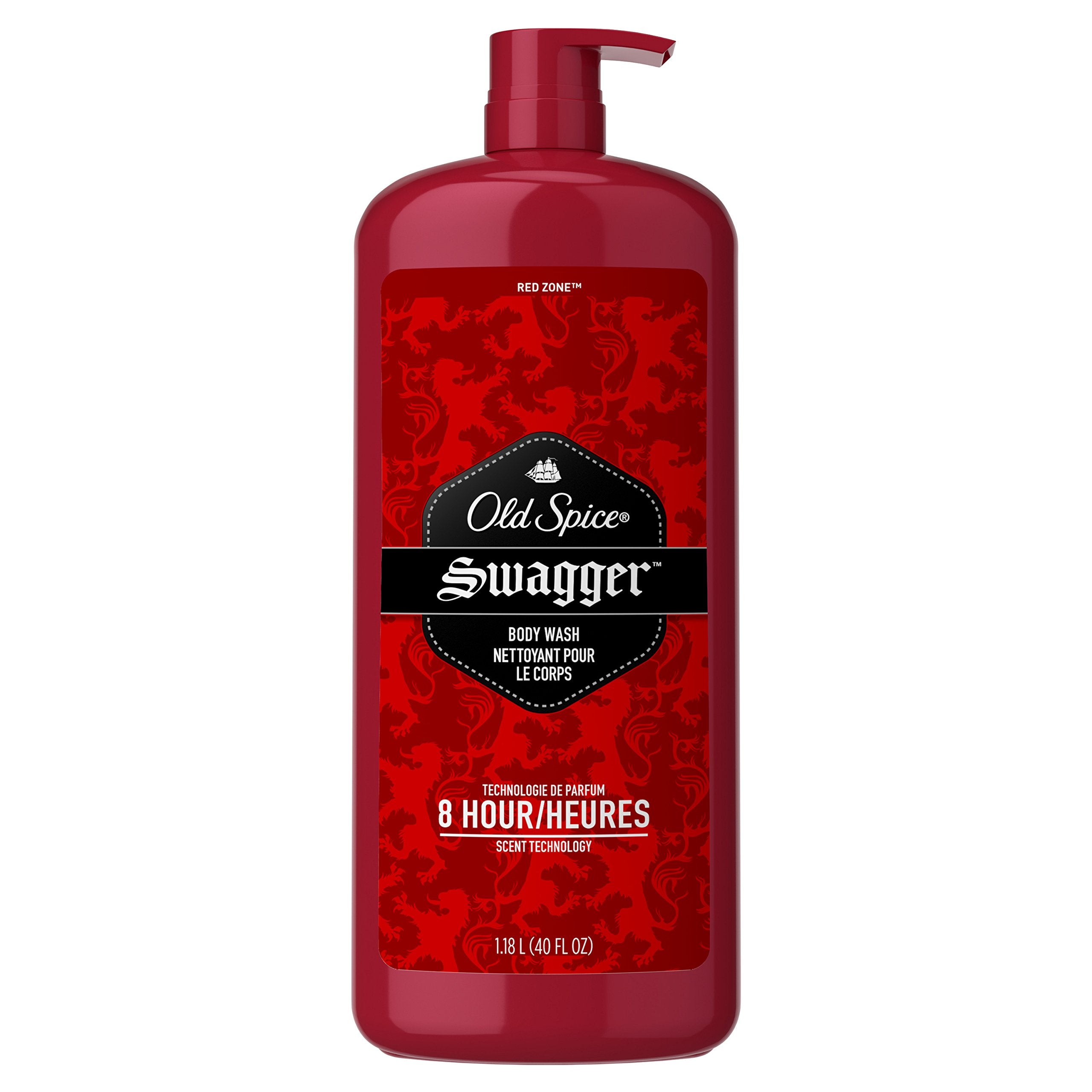 Old Spice Red Zone Swagger Scent Body Wash for Men, 40 fl oz