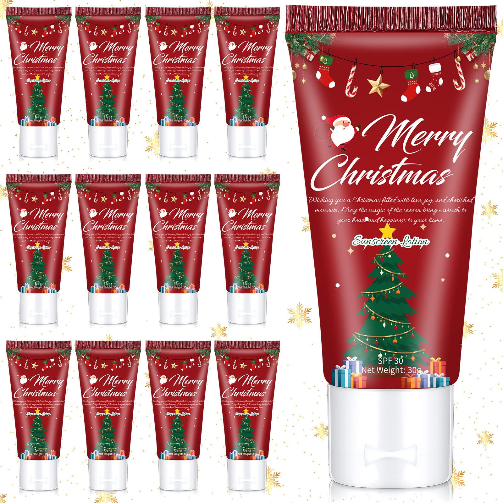 Dansib 12 Pcs Mini Sunscreen Bulk Travel Size for Christmas Gifts Nurse Teacher Appreciation Gifts SPF 30 Water Resistant Sunscr
