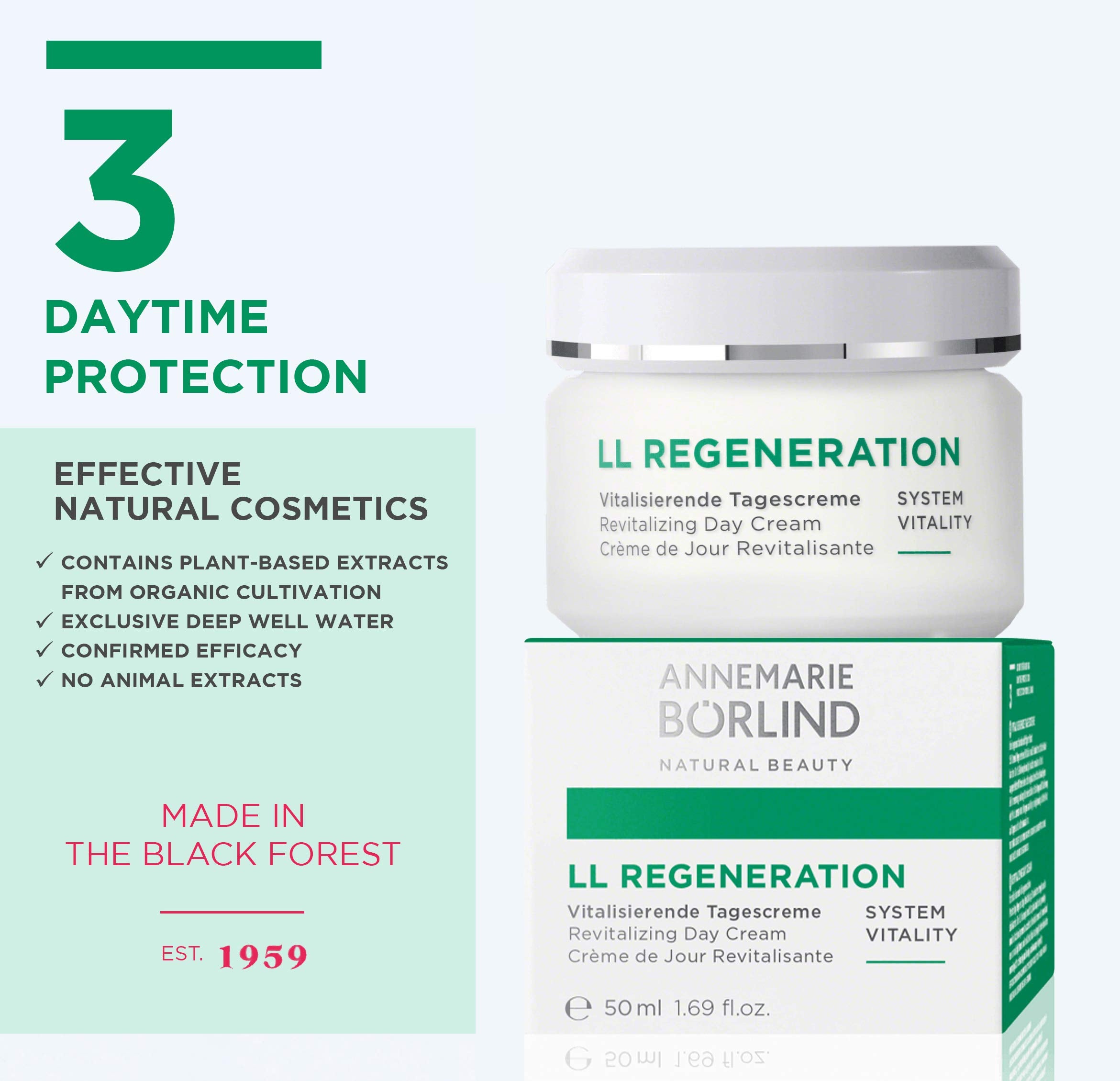 ANNEMARIE BRLIND - LL REGENERATION Revitalizing Day Cream - Natural Vitamin C E and Retinoid Anti Aging Face Cream for Visibly F