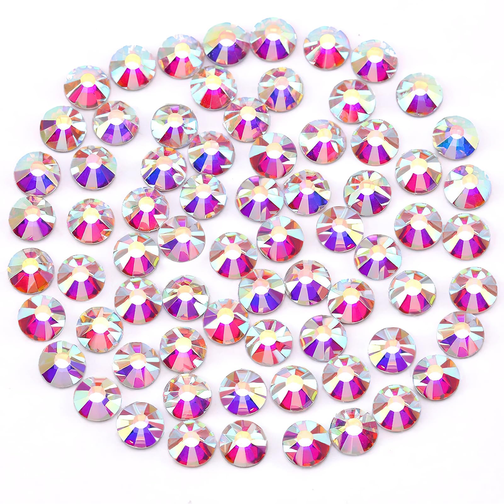 Novani Rhinestones 1440pcs SS12 Glass Rhinestones Crystal Flatback Gemstones for Crafts Nails Makeup Bags and Shoes Decoration(S