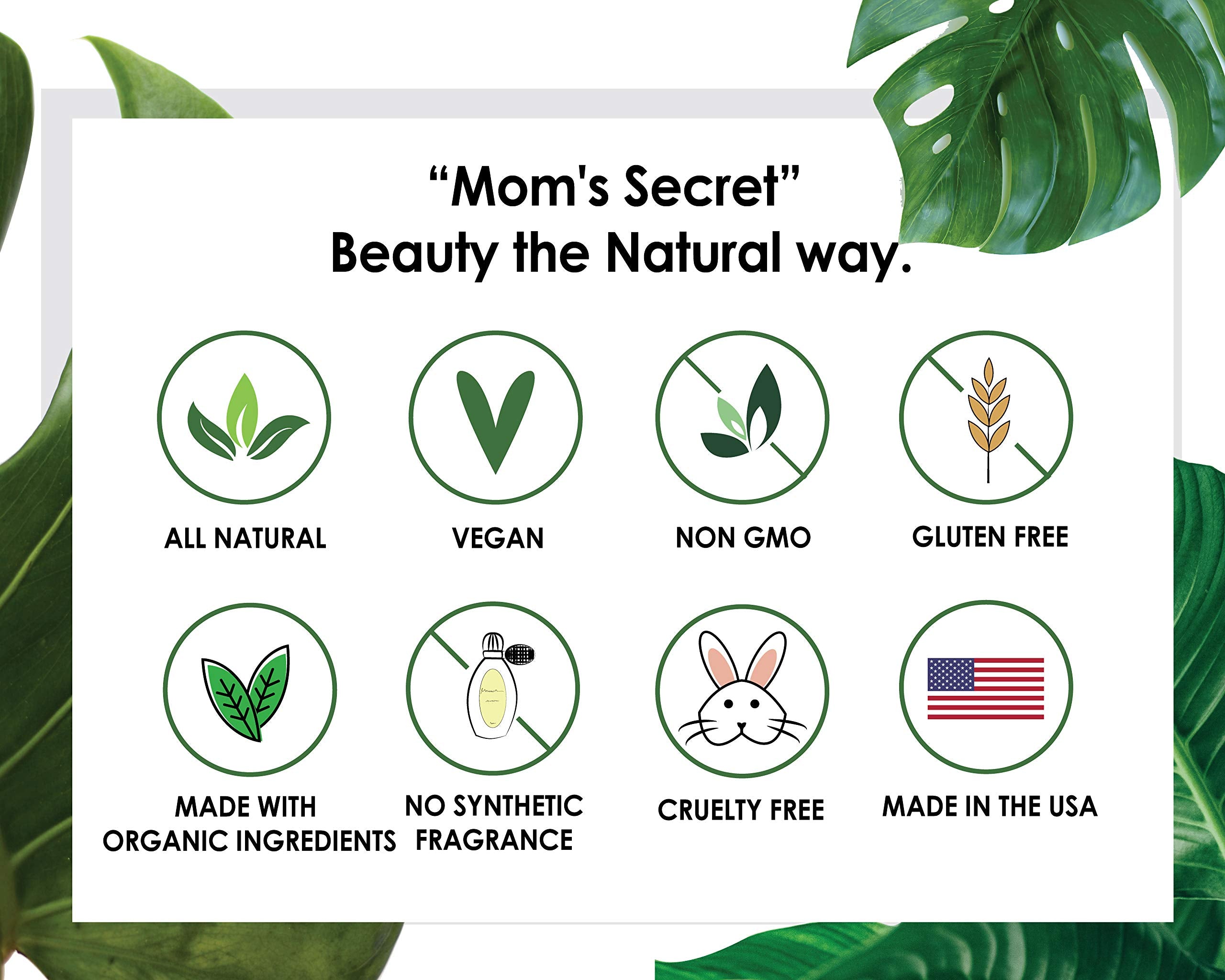 Mom'S Secret 100% Natural Foundation, Organic, Vegan, Aloe Based, Natural Sun Protection, Gluten Free, Cruelty Free, Made In The