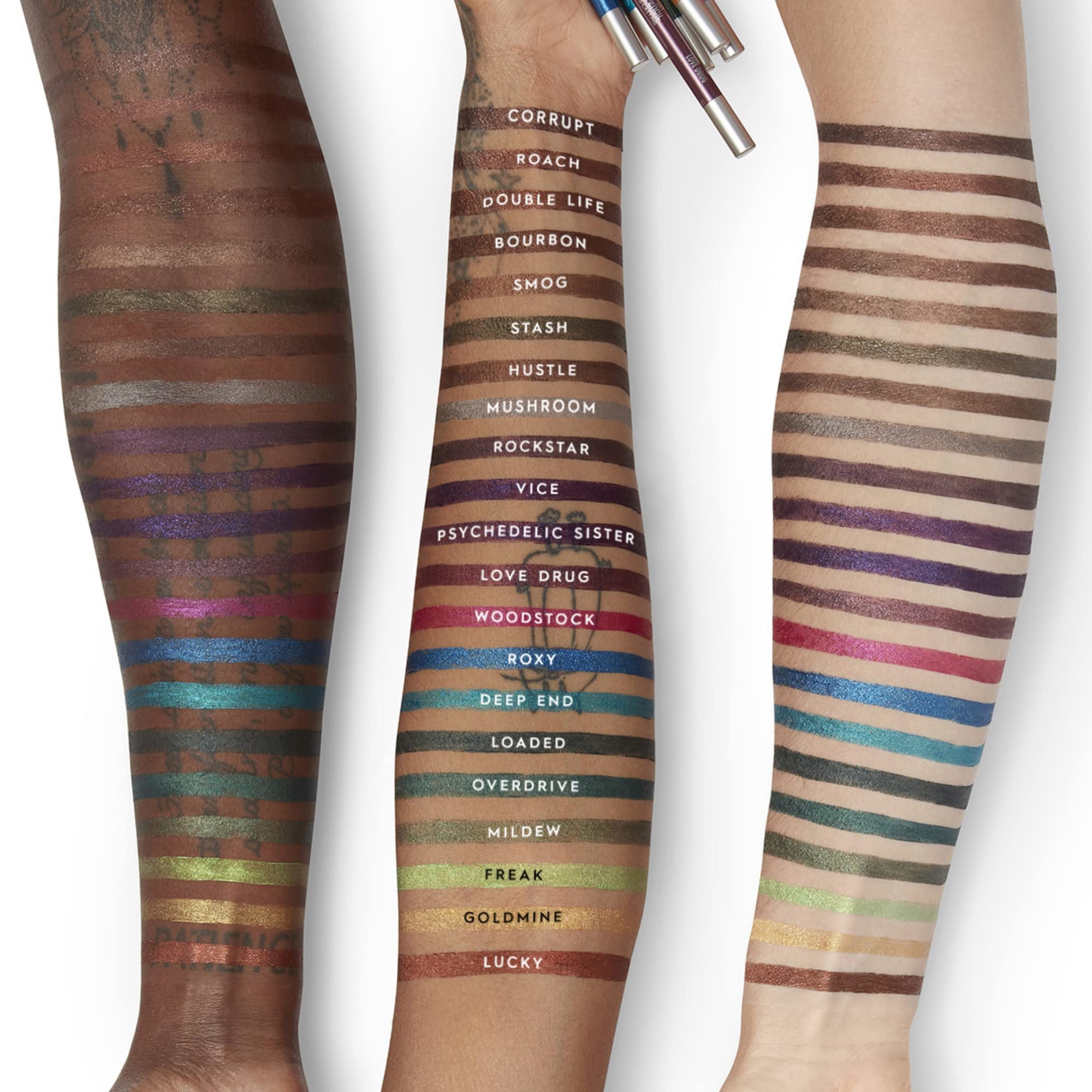Urban Decay 24/7 Glide-On Eyeliner Pencil, Corrupt - Dark Metallic Reddish Brown With Silver Micro-Sparkle & Shimmer Finish - Aw