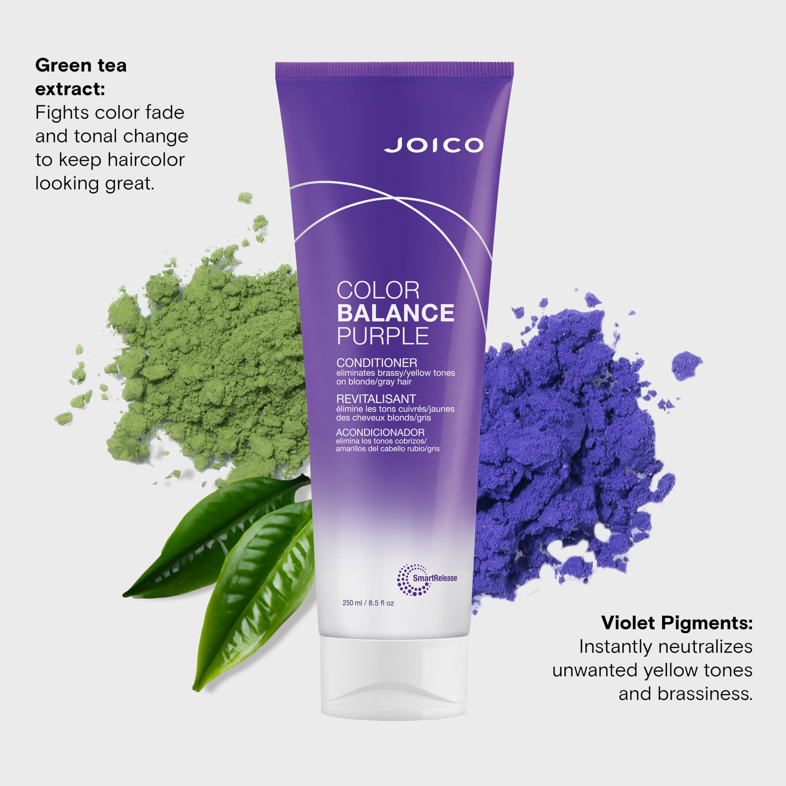 Joico Color Balance Purple Conditioner | For Cool Blonde, Gray Hair | Eliminate Brassy Yellow Tones | Boost Color Vibrancy & Shi