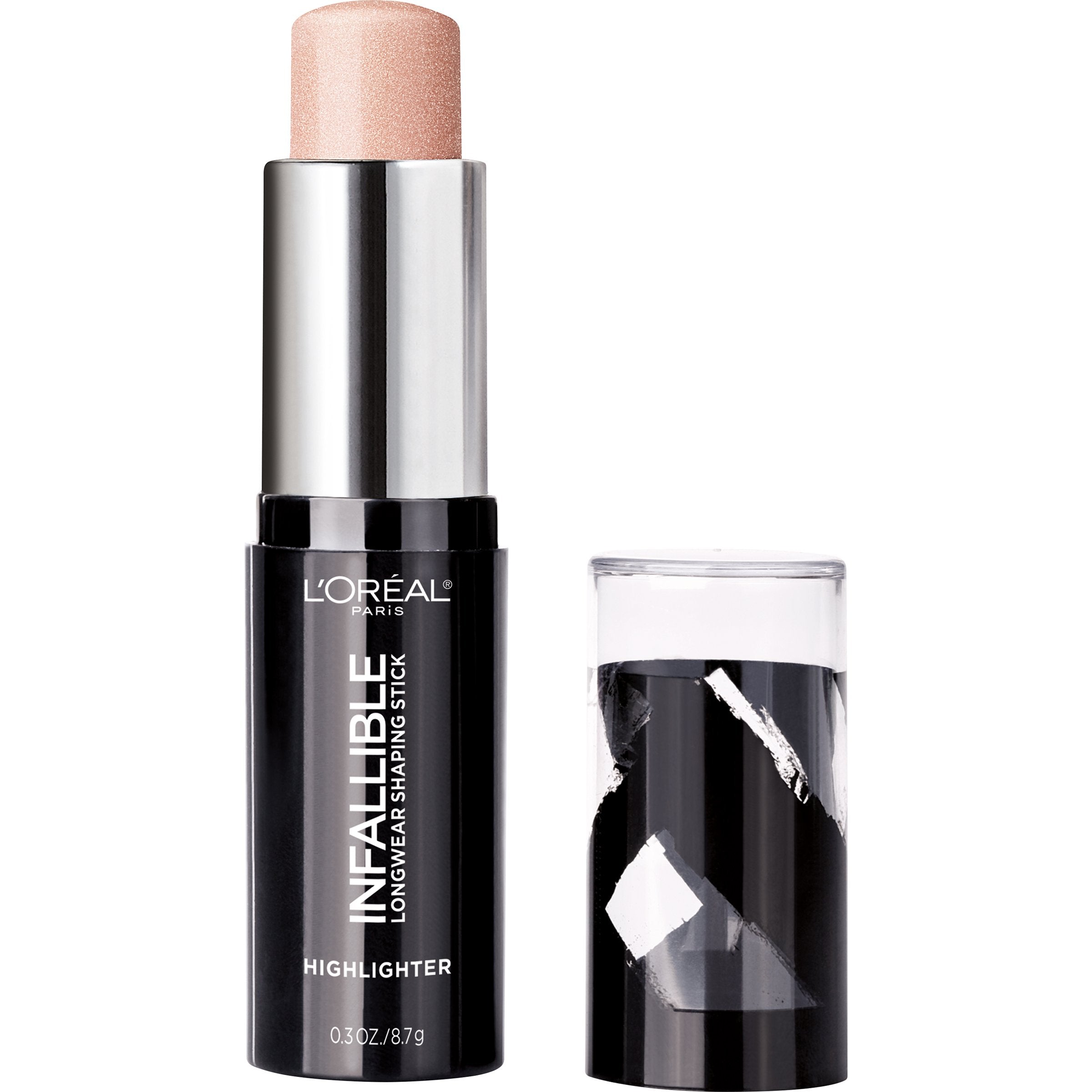 L'Oreal Paris Makeup Infallible Longwear Highlighter Shaping Stick, Up to 24hr Wear, Buildable Cream Highlighter Stick, 41 Slay