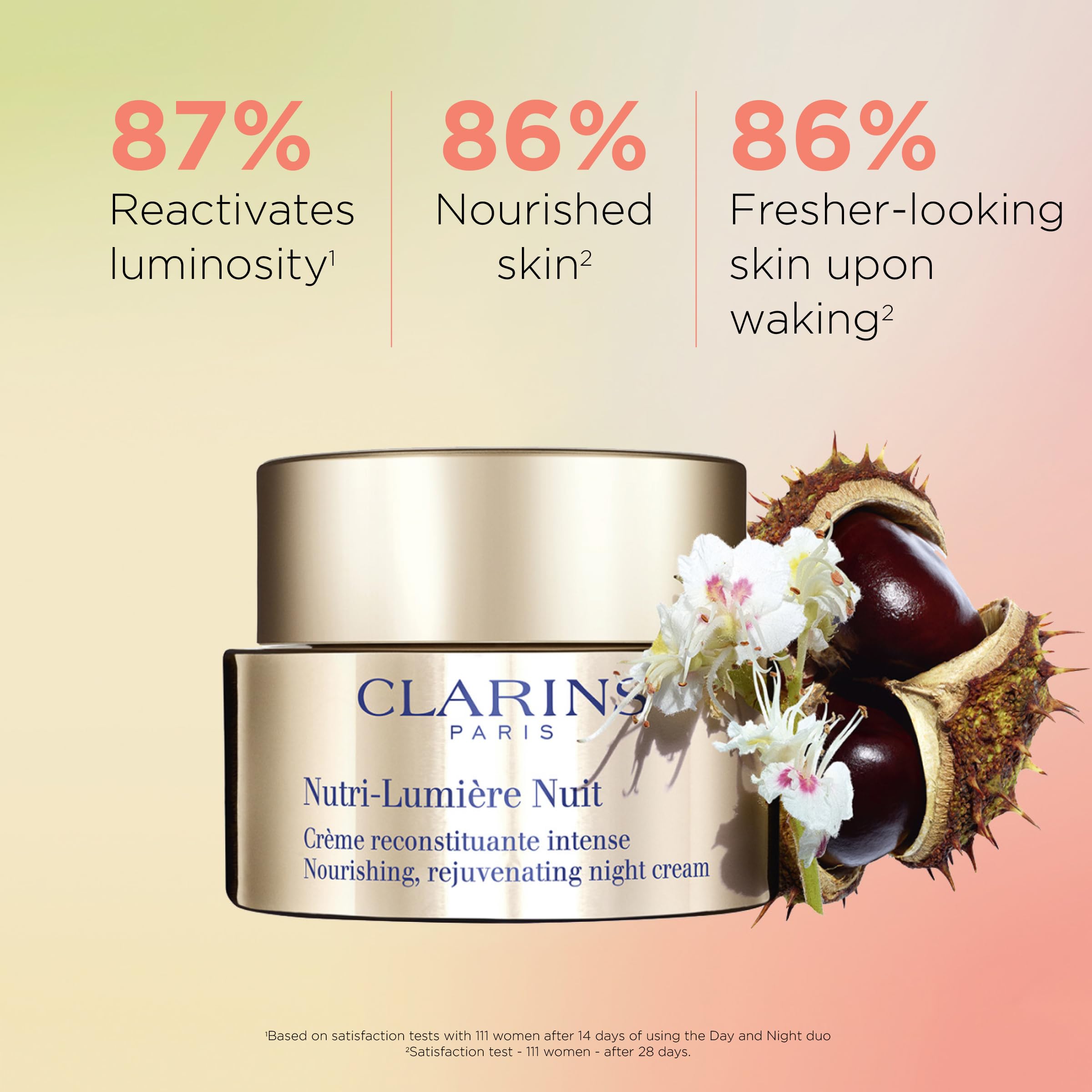 Clarins Nutri-Lumire Night Cream | Anti-Aging Moisturizer | Nourishes And Restores Vitality To Mature Skin | Visibly Lifts And S