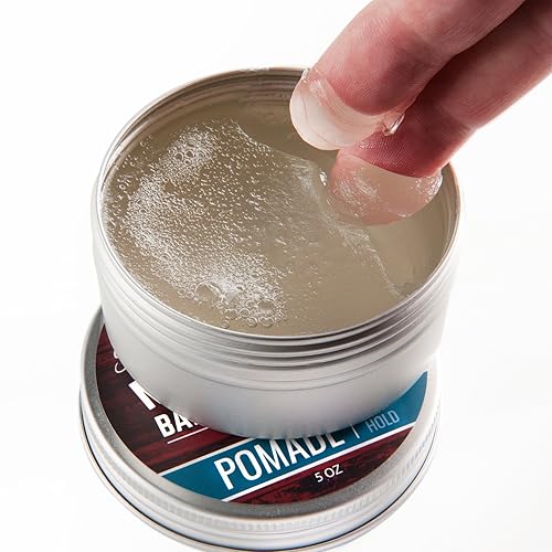 Rocky Mountain Barber Company Pomade For Men - 5 Oz Tub Classic Styling Product With Strong Firm Hold For Side Part, Pompadour &