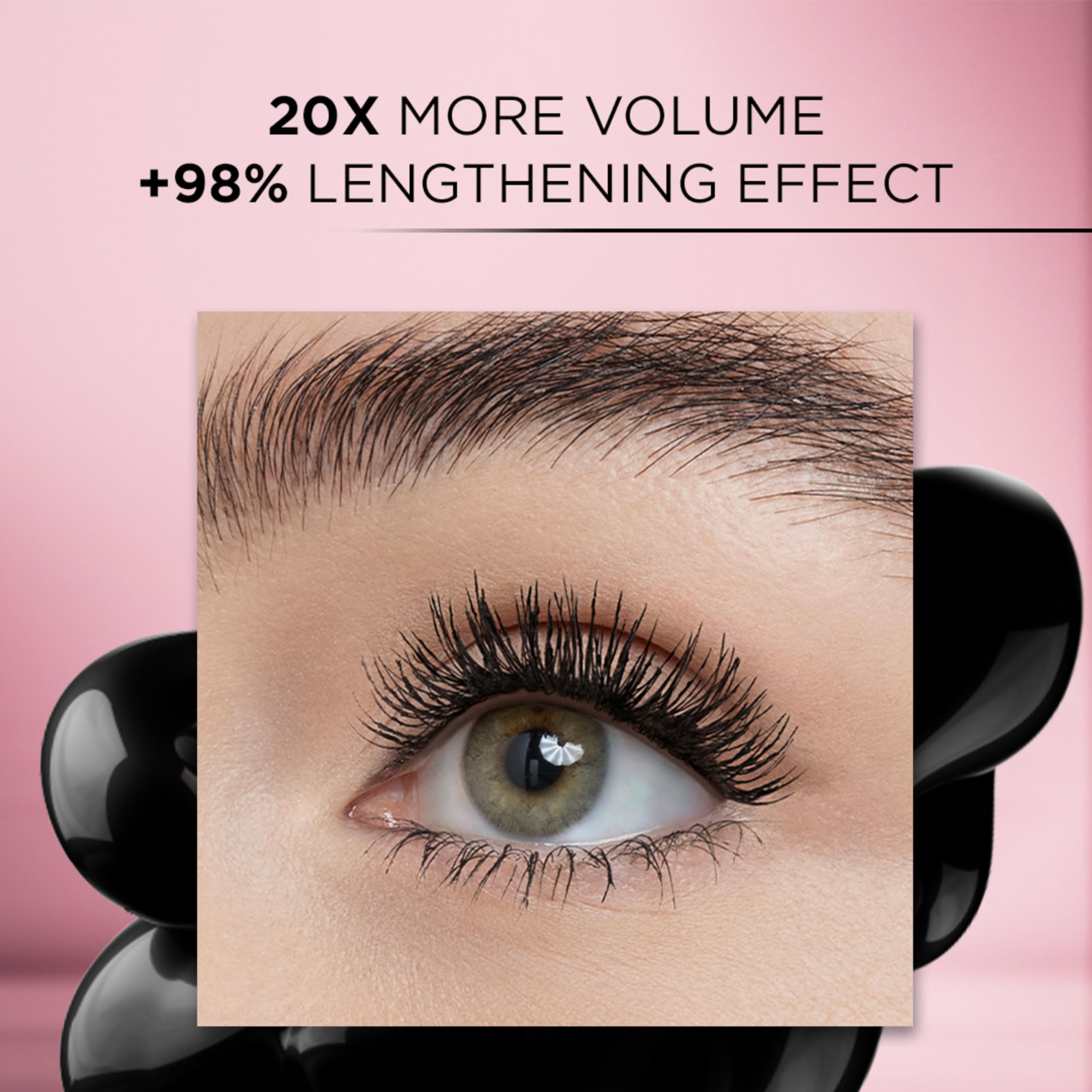 Loral Paris Makeup Lash Paradise Mascara, Voluptuous Volume, Intense Length, Feathery Soft Full Lashes, No Flaking, No Smudging,