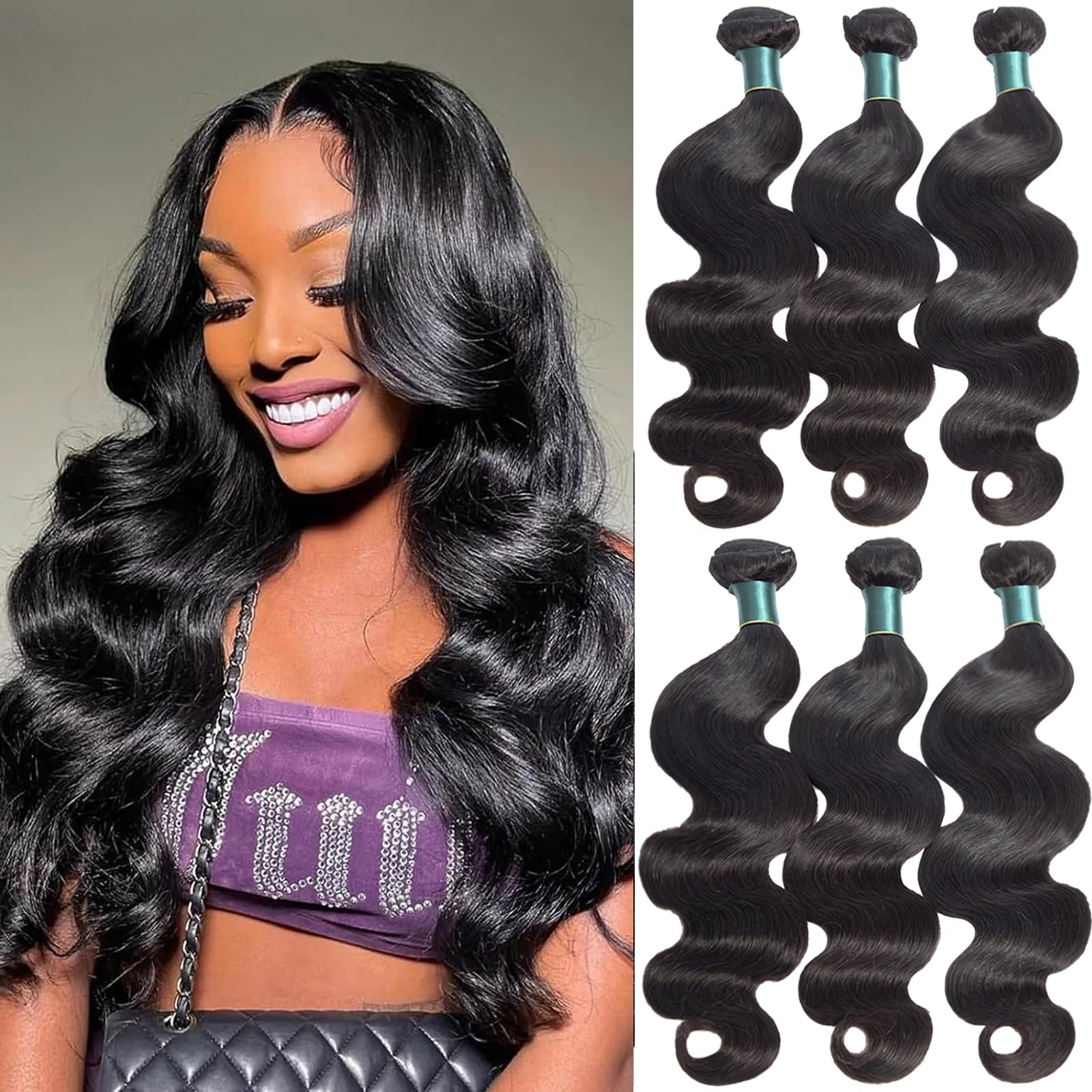 Superfect Brazilian Human Hair Bundles 18 20 22 Inch Body Wave Bundles Human Hair 12A 100% Unprocessed Virgin Hair Weave 3 Bundl