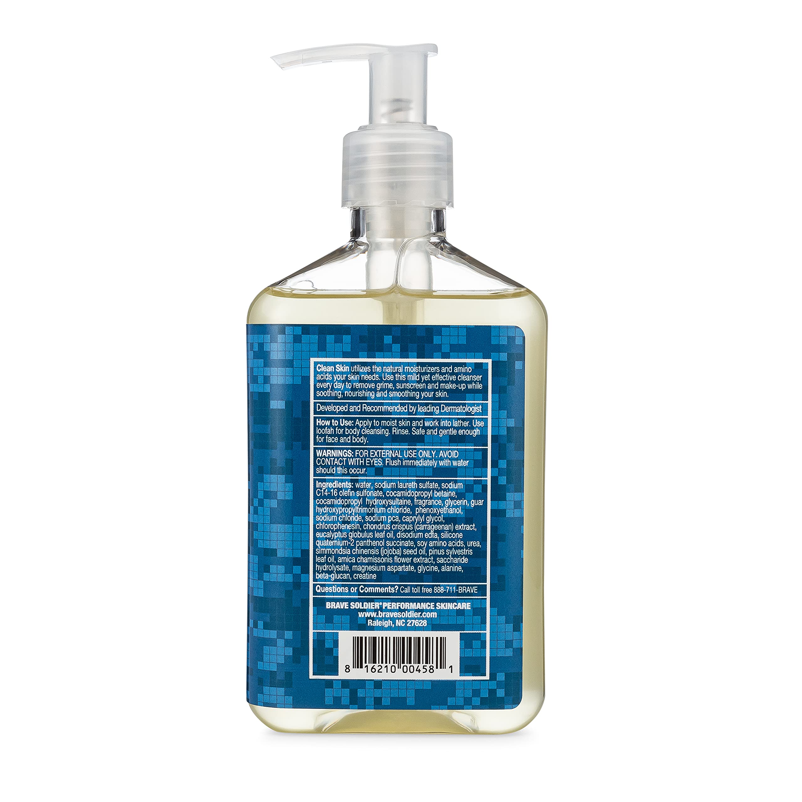 Brave Soldier Clean Skin Face Cleanser For Men And Women Moisturizing Face Wash For Sensitive,Oily, Or Dry Skin, Mild Makeup Rem