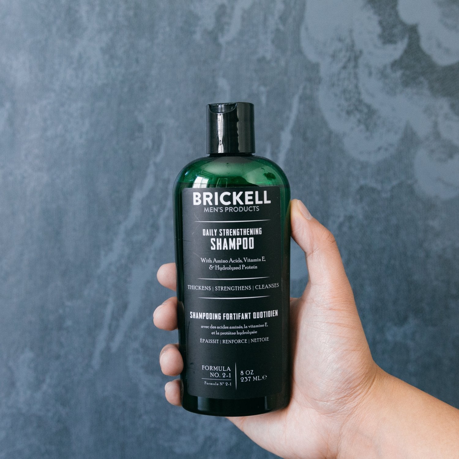 Brickell Men's Products Daily Strengthening Shampoo for Men, Natural and Organic Featuring Mint and Tea Tree Oil To Soothe Dry a