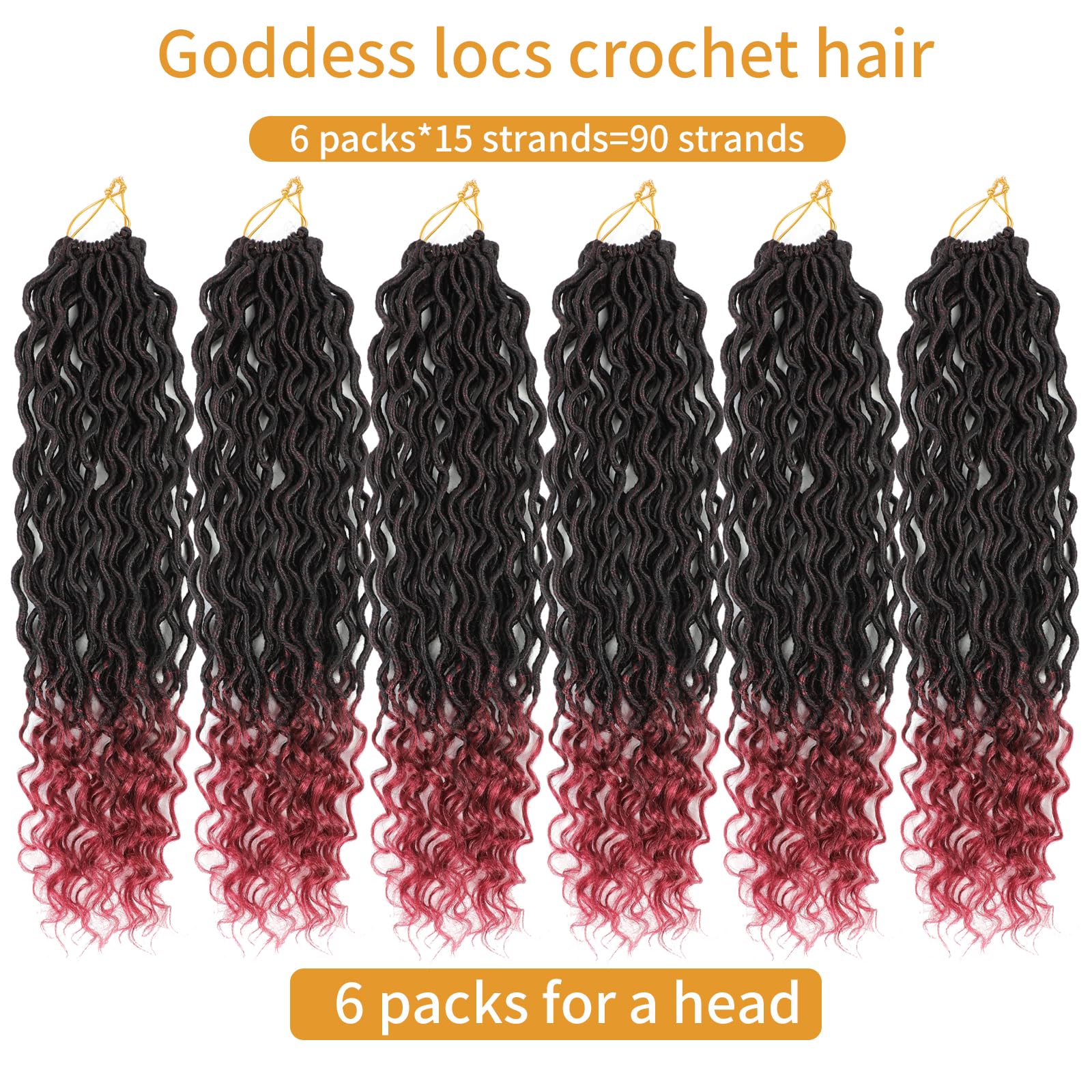 Cohariss Faux Locs 16 Inch Crochet Hair Pre Looped Goddess Locs Crochet Hair For Black Women Soft Locs Crochet Hair With Curly E