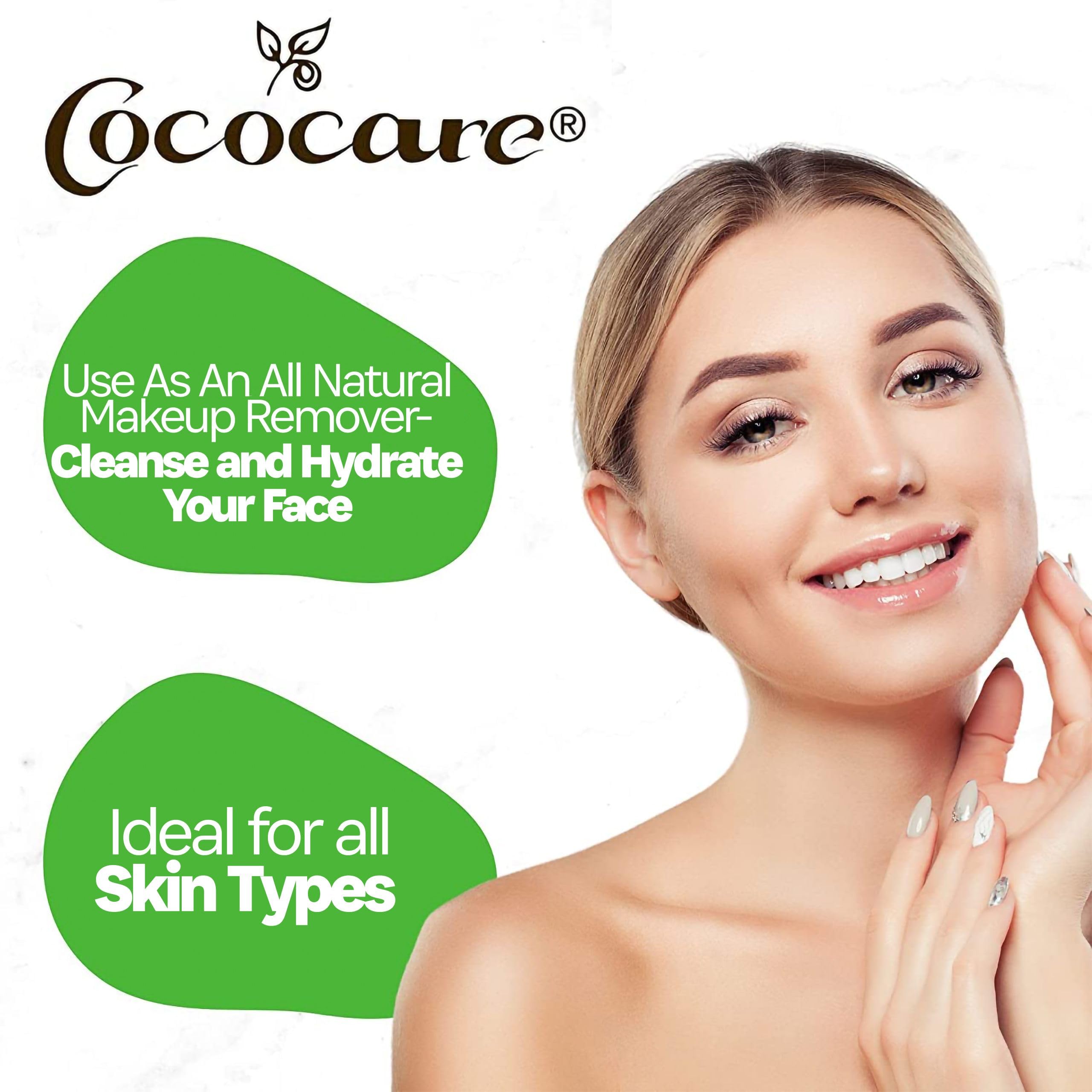 Cococare 100% Coconut Oil - All Natural Coconut Oil for Use on Skin & Hair - Ideal for All Skin Types (4oz)
