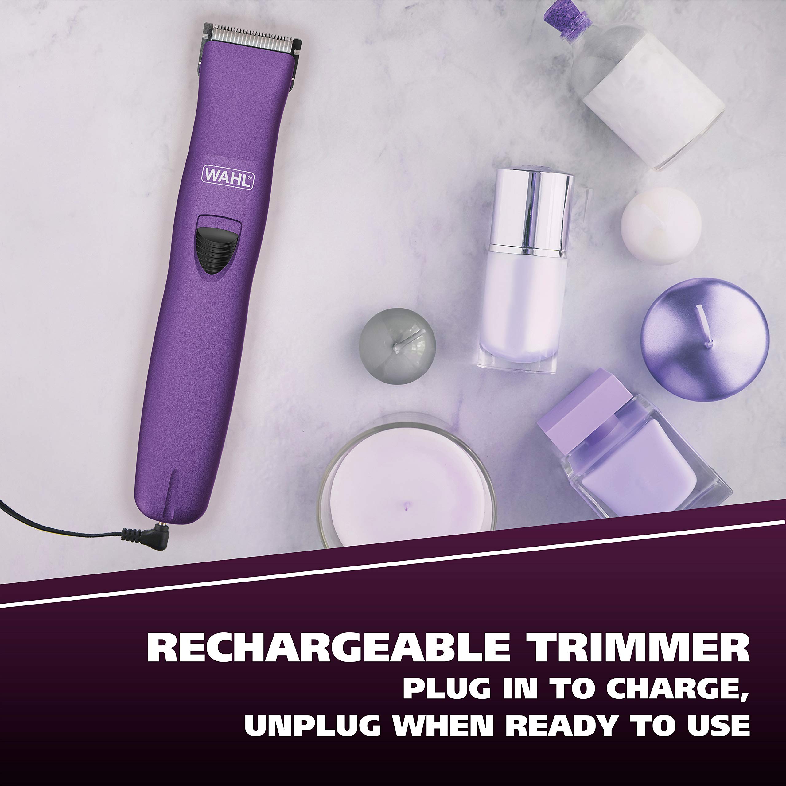 Wahl Pure Confidence Rechargeable Electric Trimmer, Shaver, & Detailer for Smooth Shaving & Trimming of The Face, Underarm, Eyeb