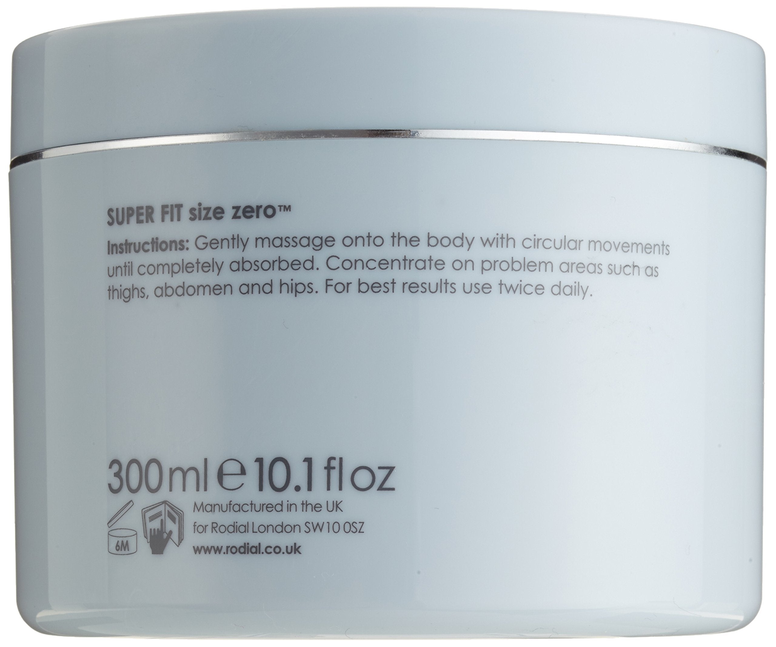 Rodial Super-Fit Size Zero Cream, 10.1 fl. oz. - Refining and Toning Body Moisturiser - Lotus Flower Extract to Firm - Easily Ab