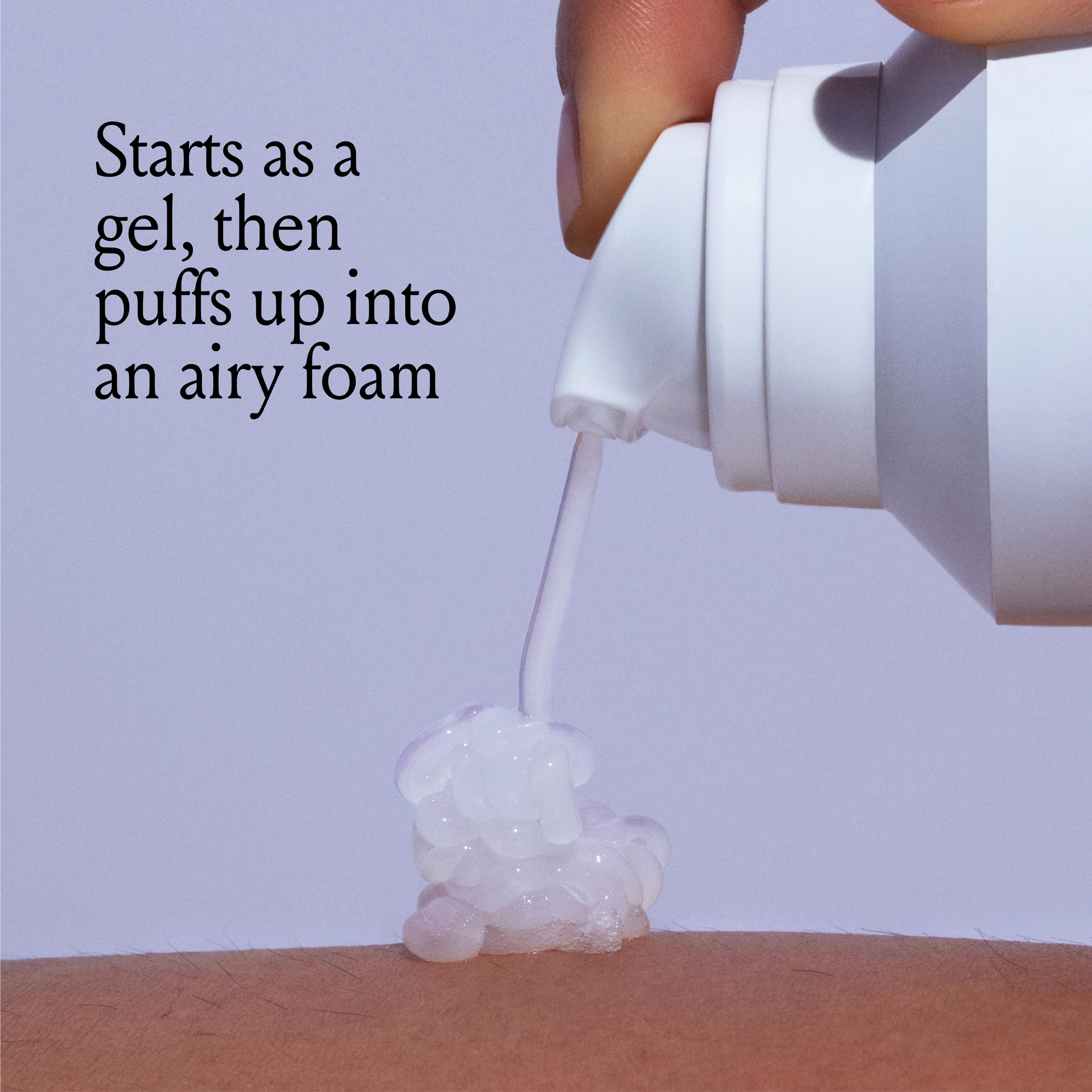 Billie Skyfoam Shave Gel - Lavender Milk Scent - Water-Activated Foam - Made With Aloe & Cucumber - For A Close, Smooth Shave -