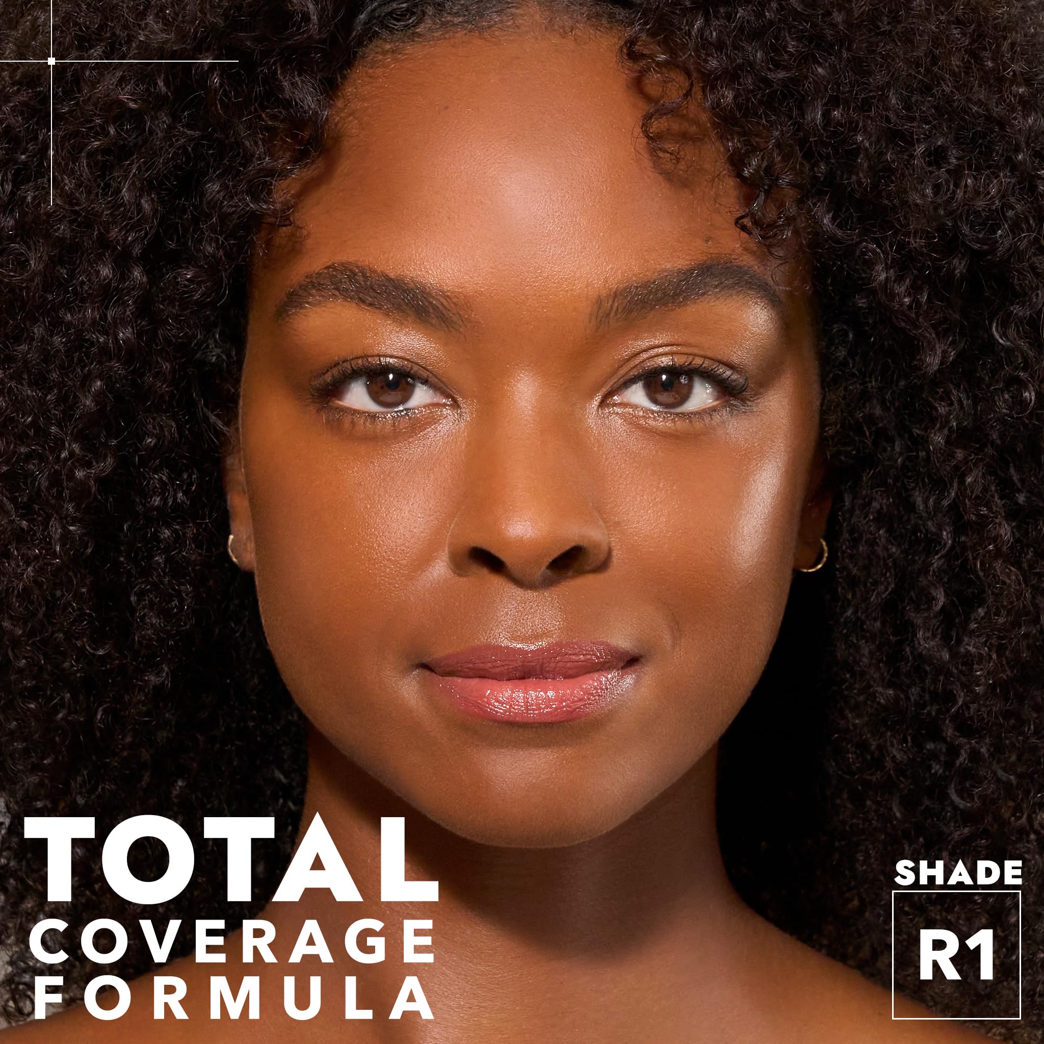 Cover FX Total Cover Cream Foundation - Oil-Free, Buildable Coverage - 0.35 oz - Shade R1 - Deeper Brown Red Hued Skin