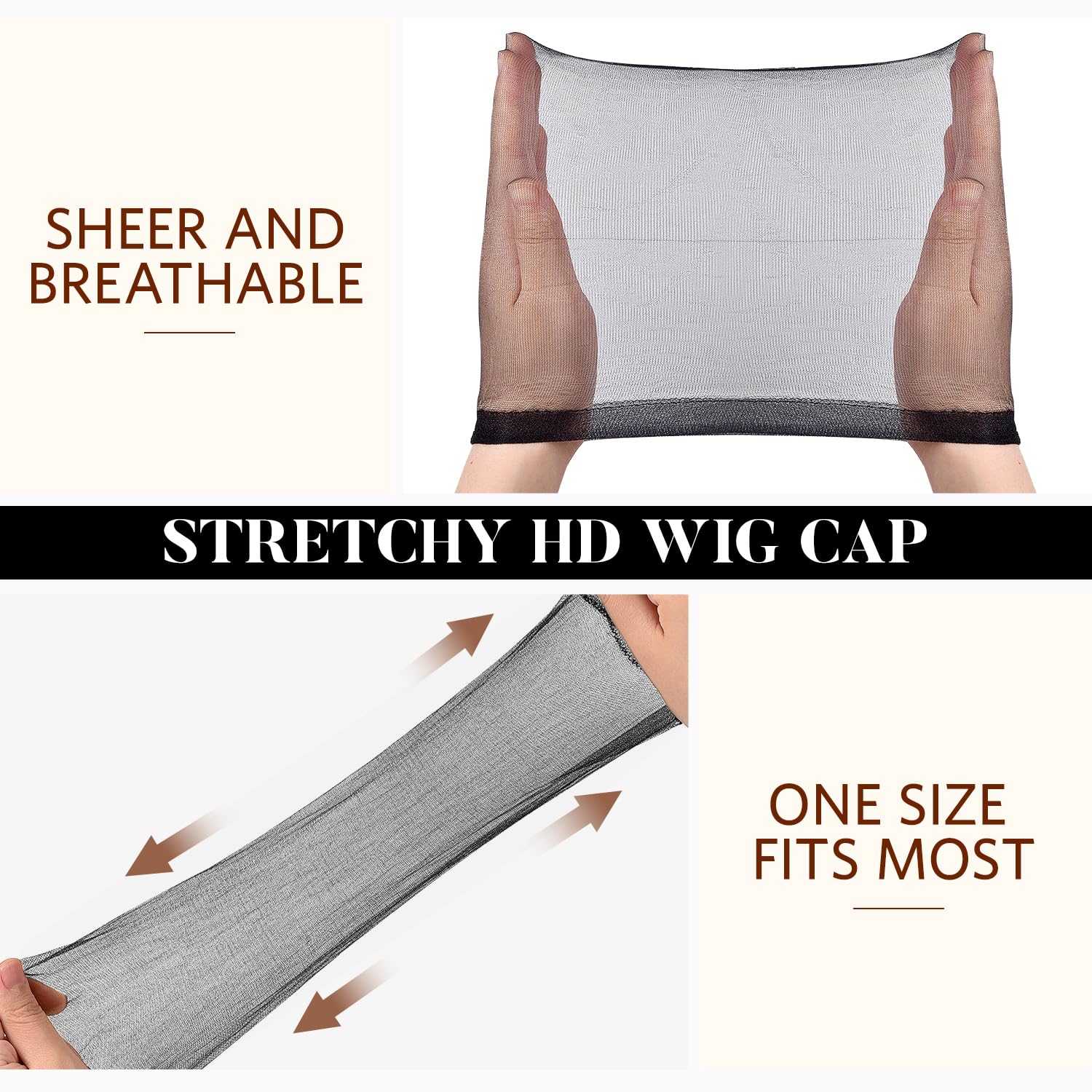 Morgles Black Wig Cap, 20Pcs Hd Wig Caps For Lace Front Wig, Stretchy Nylon Wig Caps For Women Men