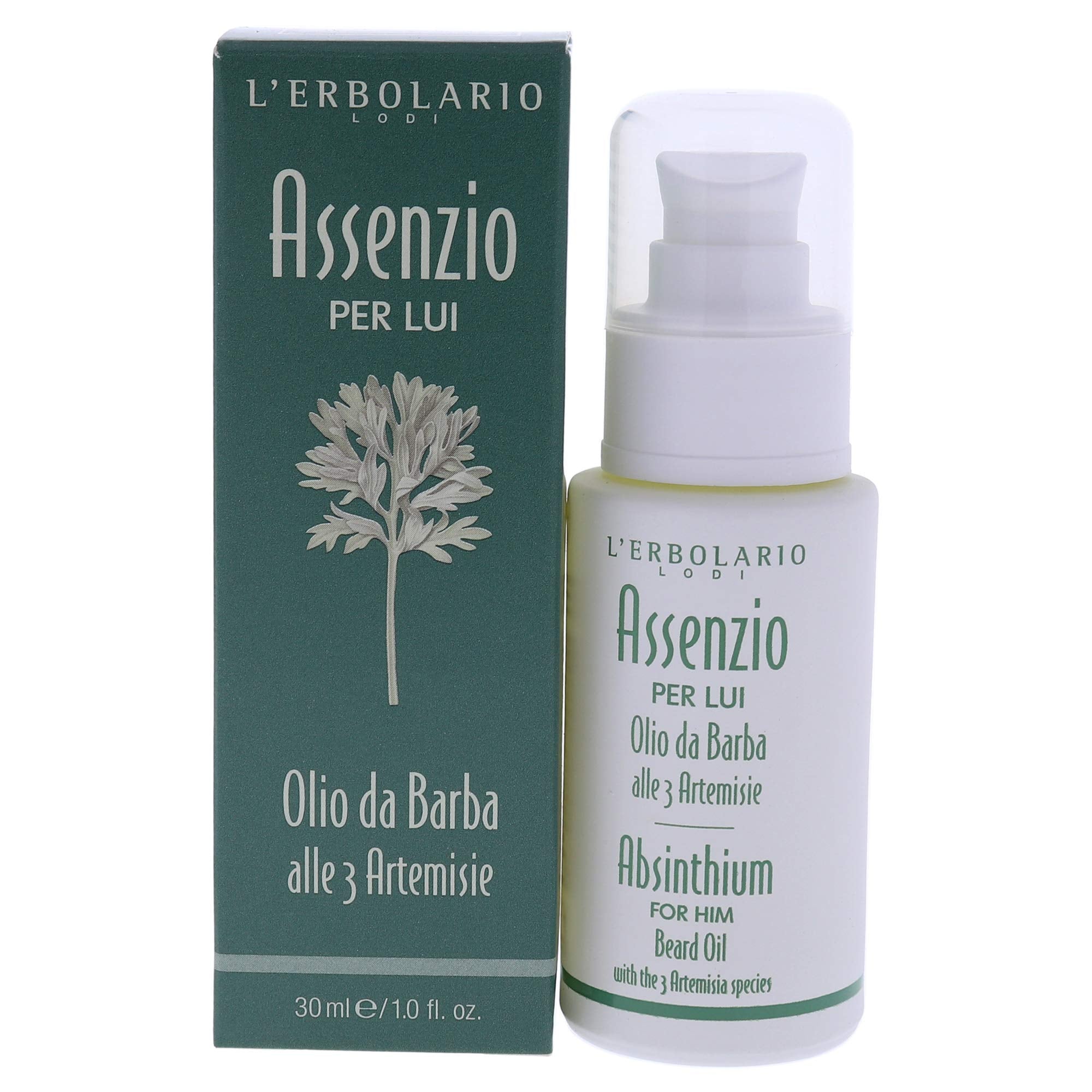 Lerbolario Absinthium Beard Oil - Delicate, Super Emollient And Light Texture Oil For Skin - Can Be Used In Multiple Ways - Use