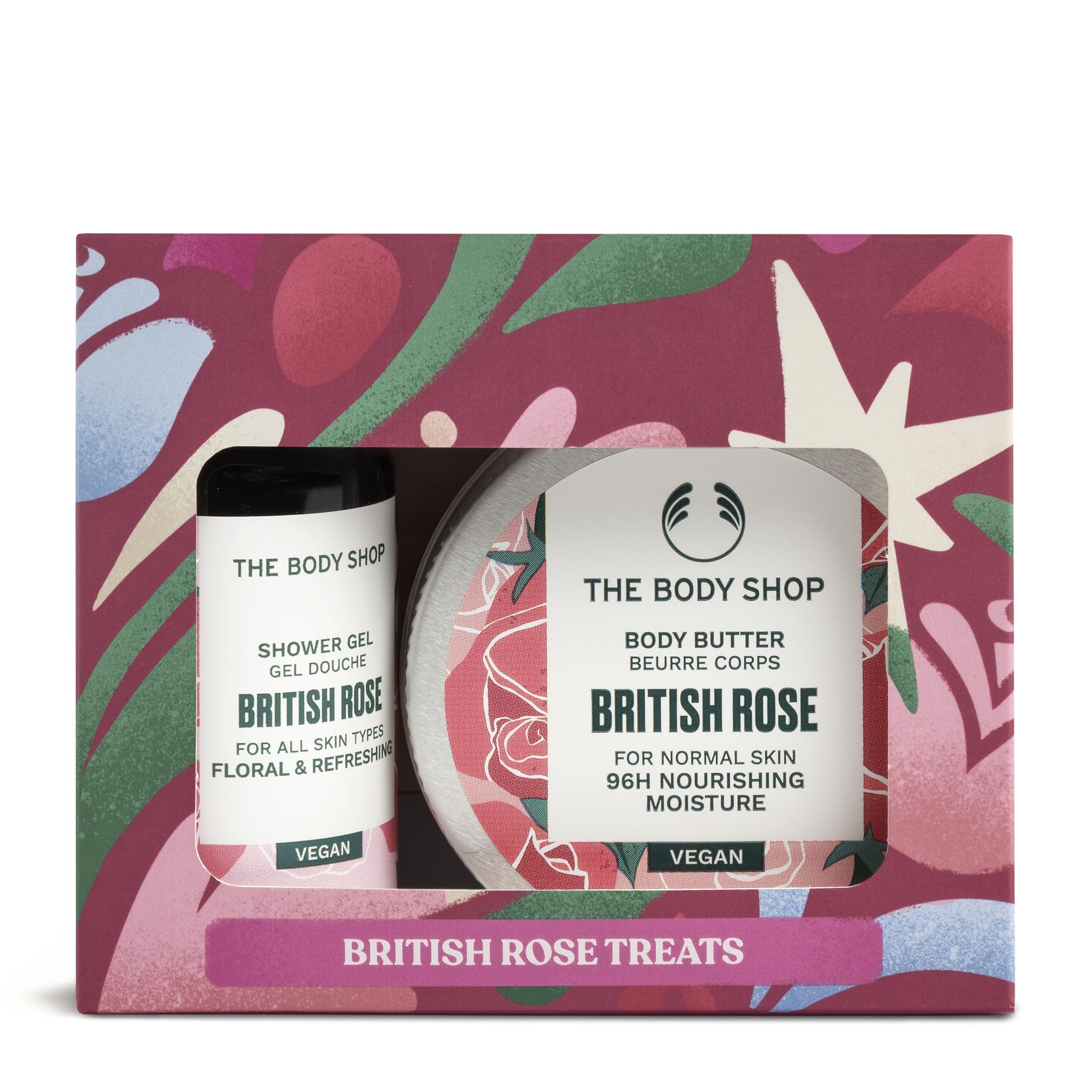 The Body Shop British Rose Mini Bodycare Duo | 2Piece Body Wash & Butter