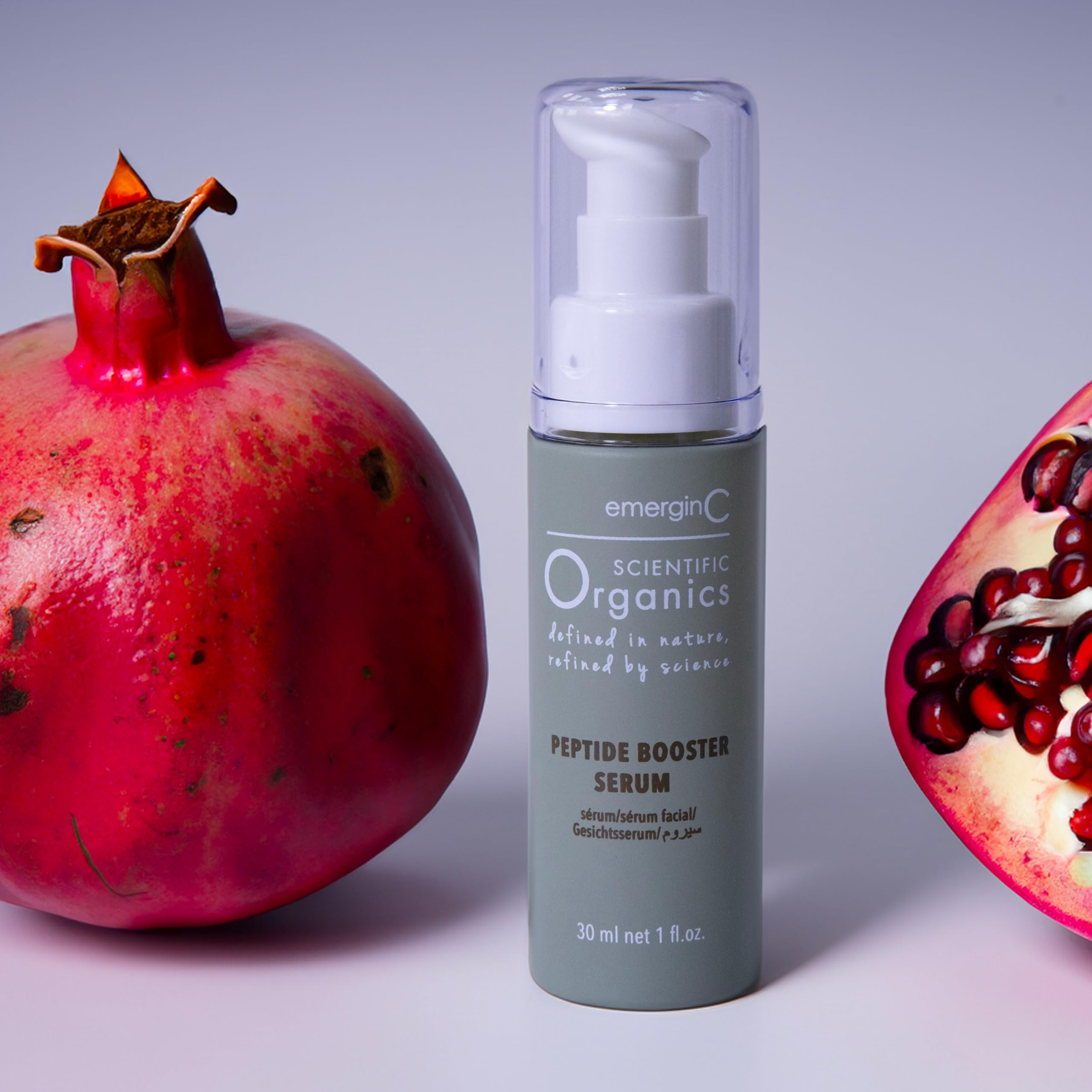 emerginC Scientific Organics Peptide Booster Facial Serum - Face Serum with Kombucha, Red Algae + Antioxidant Astaxanthin to Hyd