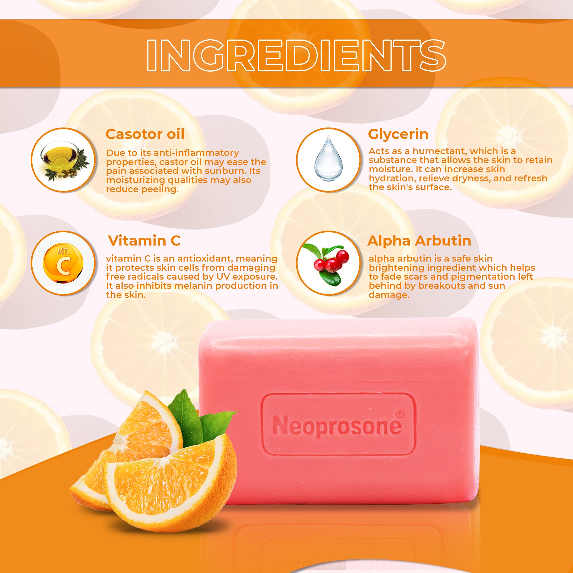 Neoprosone, Skin Brightening Soap | 7Oz / 200G | Exfoliating, Cleansing Bar, Helps To Reduce Spots On: Knees, Elbows, Face, Priv