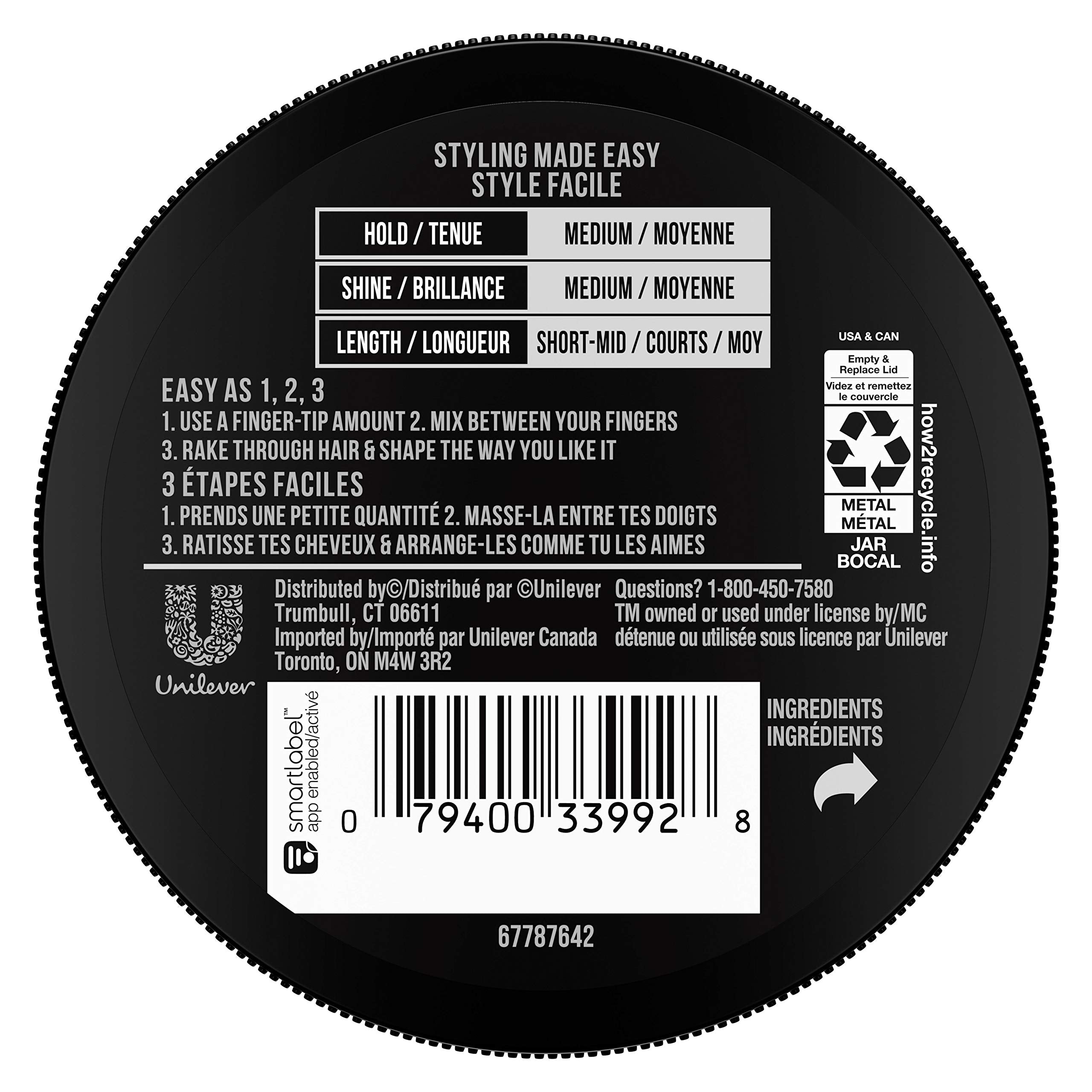 Axe Natural Look Softening Hair Cream 2.64 oz (Pack of 3)