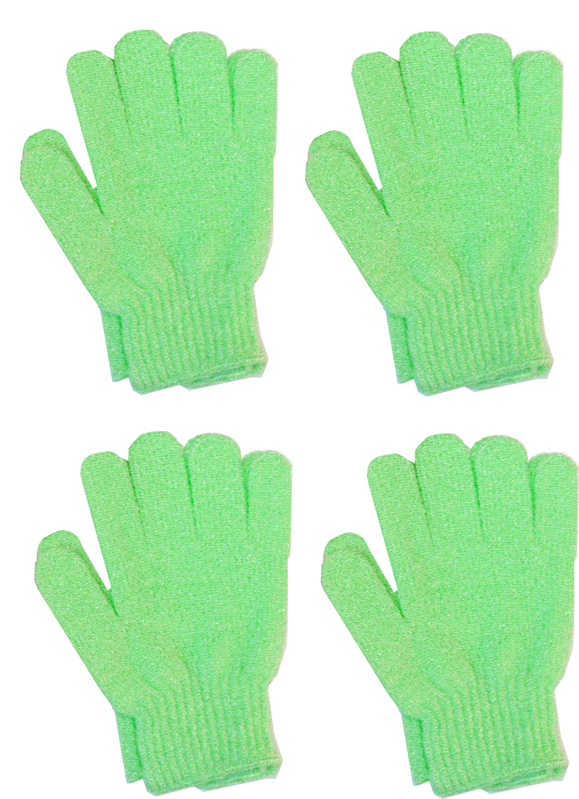 Aquasentials Exfoliating Bath Gloves (4 Pairs) (Green Only)