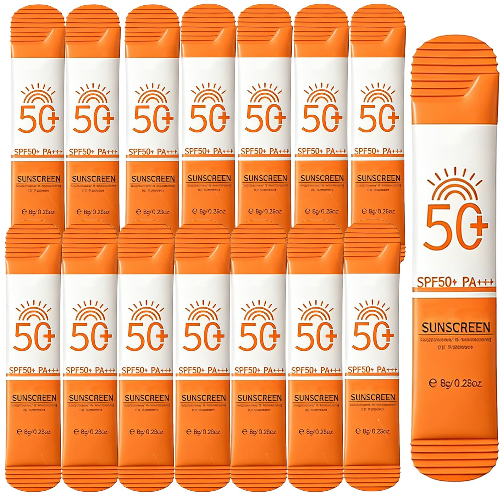 15 Pcs Travel Size Sunscreen Bulk SPF 50+, Mini Sunscreen for Face & Body, Lightweight and Non-Greasy, Small Sunscreen Lotion fo