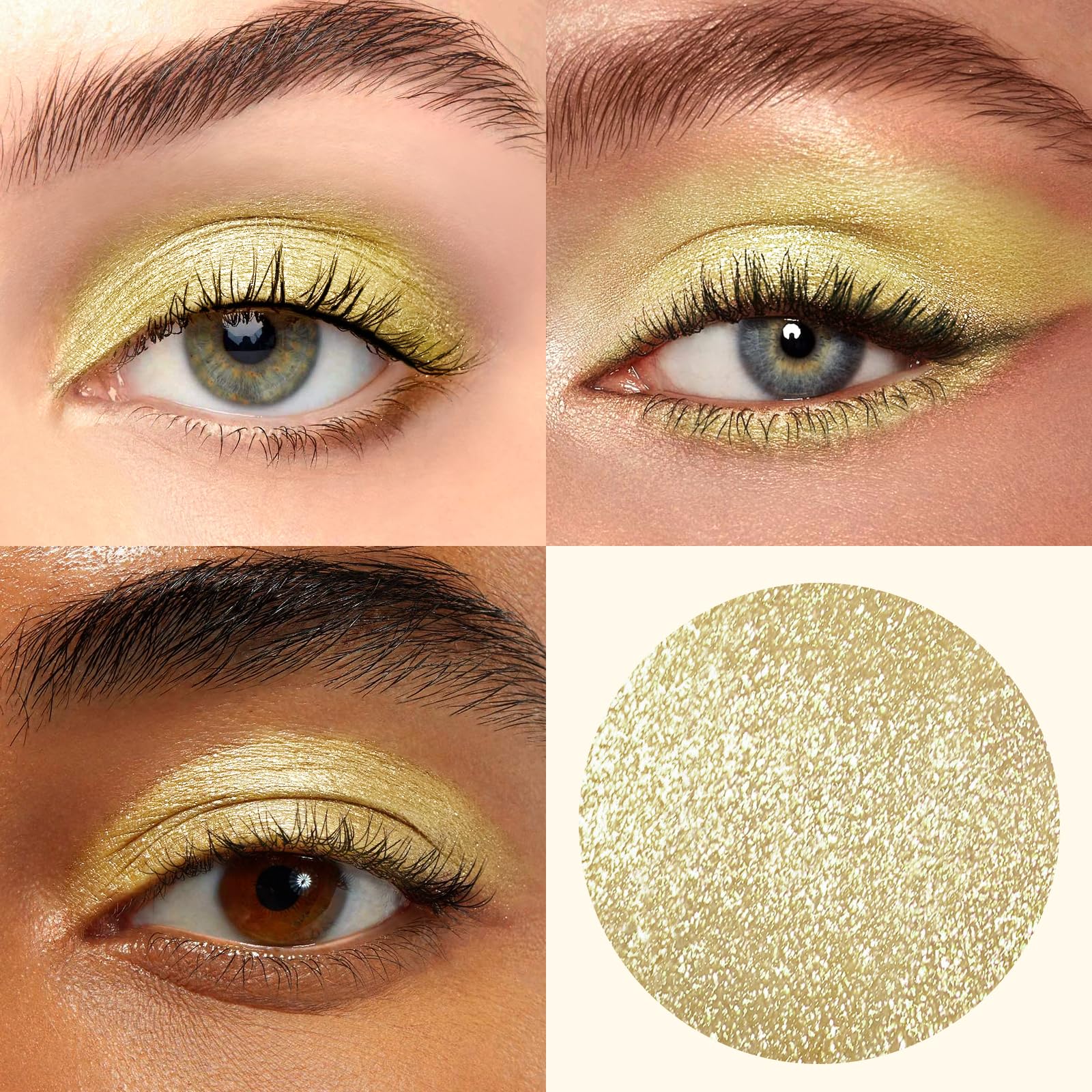 Hotiary Glitter Liquid Eyeshadow, Metallic Glitter Shimmer Sparkling Eye Shadow, Long Lasting Waterproof High Pigments Sparkle E