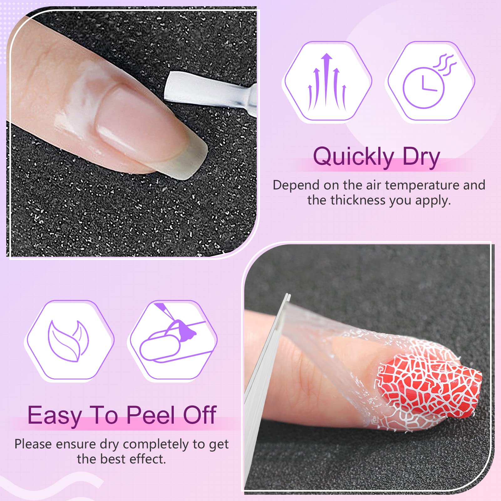 Saviland Liquid Latex For Nails, 30Ml Upgraded Antifreeze Latex Nail Polish Barrier Peel Off - Latex Tape Peel Off For Nails Cut