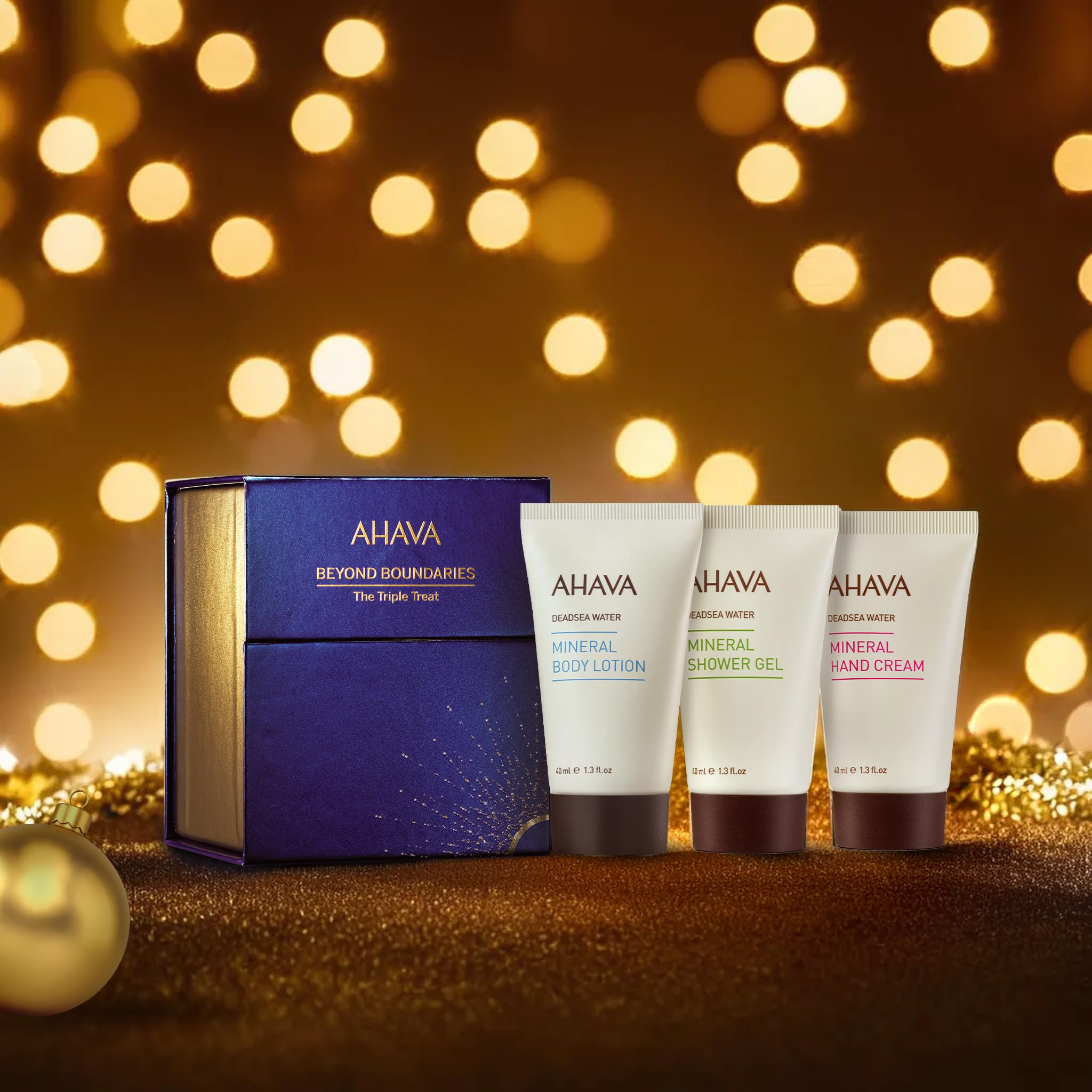 Ahava The Triple Treat Gift Set - Includes Mineral Body Lotion, Mineral Hand Cream, Mineral Shower Gel 3 X 1.3 Fl.Oz & Crystal O