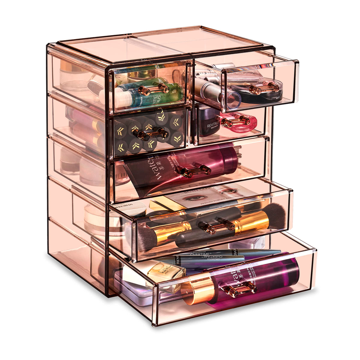 Sorbus Acrylic Clear Makeup Organizer - Big & Spacious Cosmetic Display Case - Stylish Designed Jewelry & Make Up Organizers And