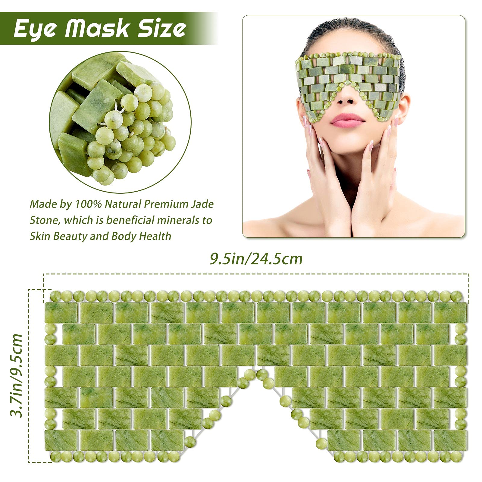 Jade Eye Mask Stone Eye Mask Hot Or Cold Using Jade Mask Green Jade Facial Eyes Sleeping Mask Relief Eye Cover For Women Men Soo