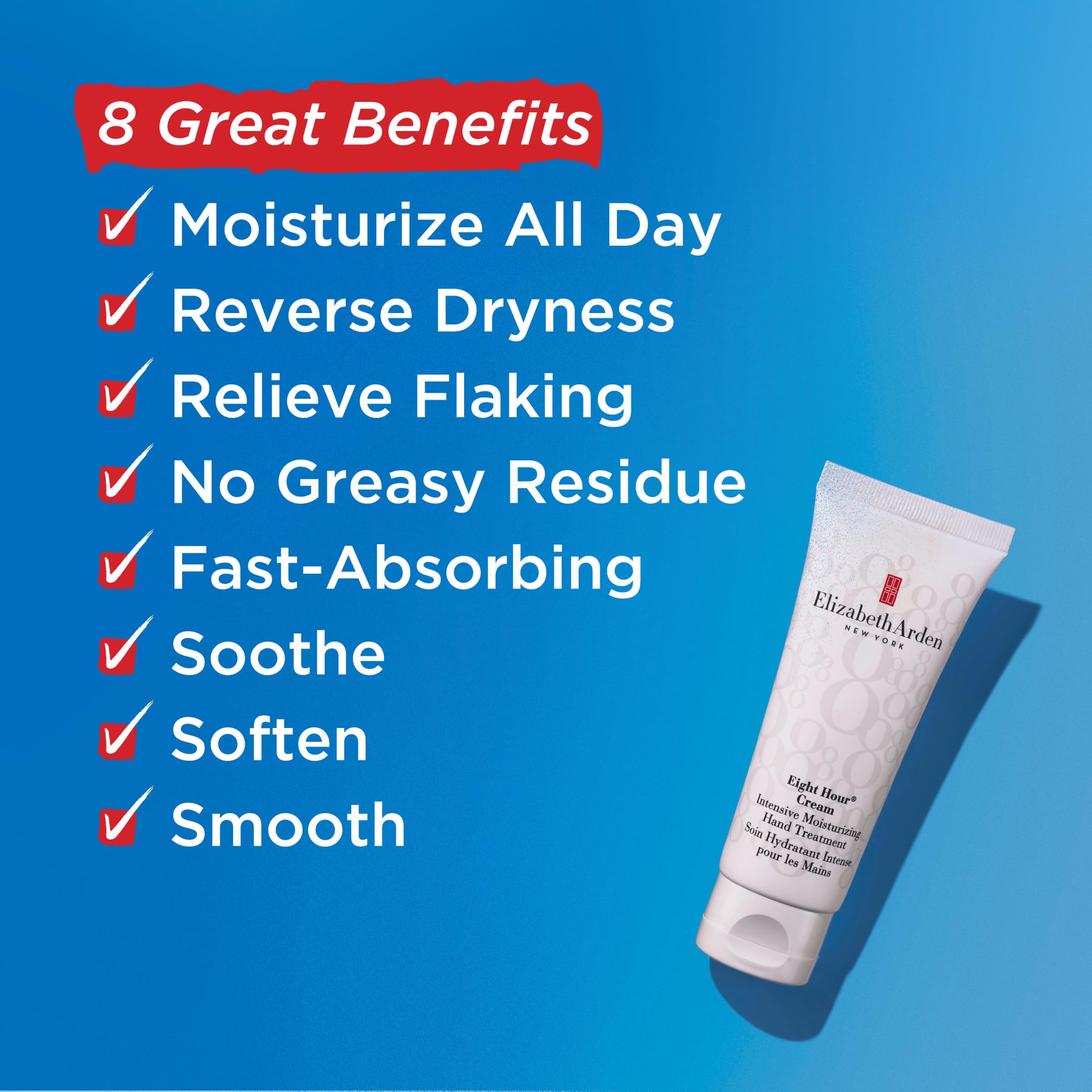 Elizabeth Arden Eight Hour Cream Intensive Moisturizing Hand Treatment, Dry Skin Lotion, 2.65 Fl Oz