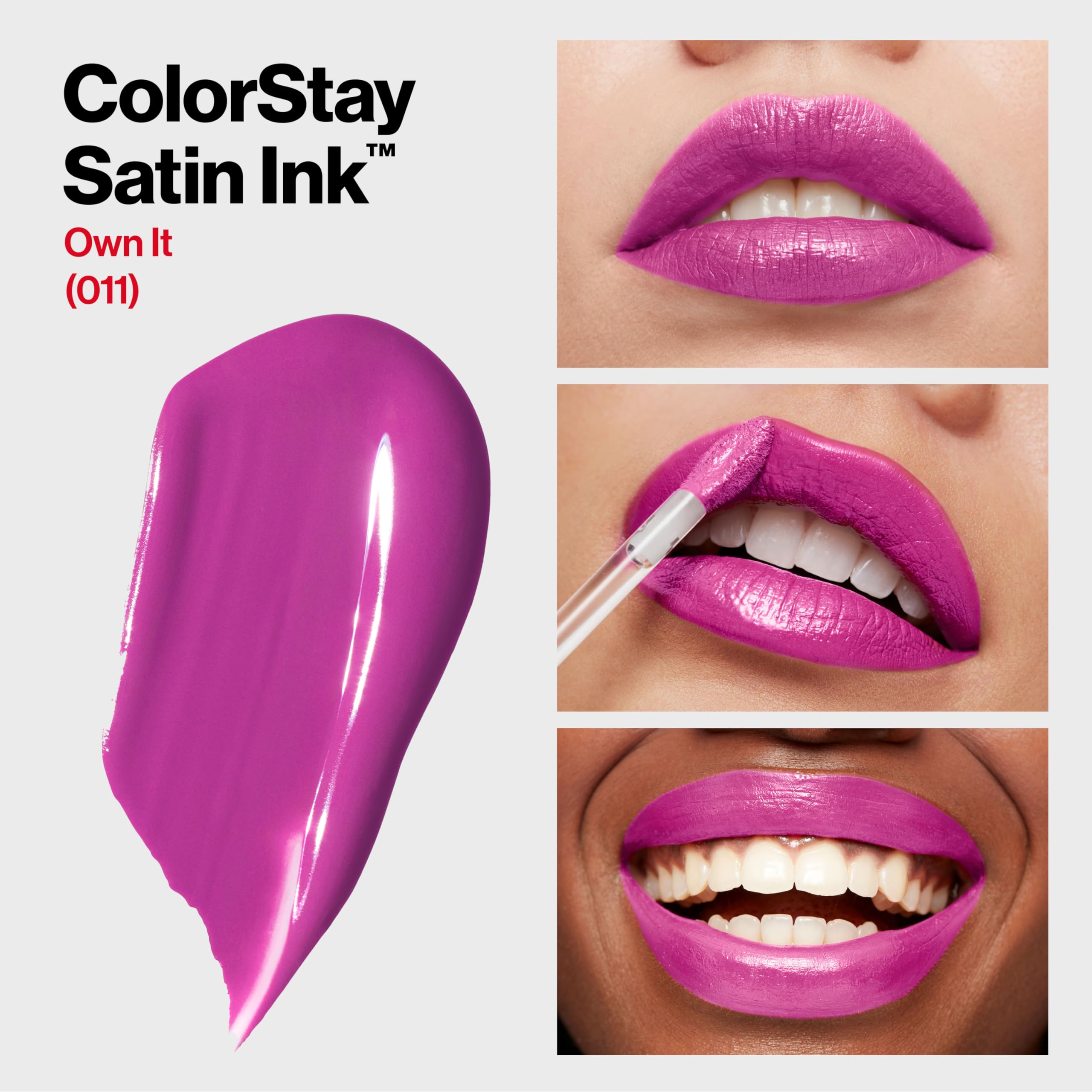 Revlon Liquid Lipstick, Face Makeup, Colorstay Satin Ink, Longwear Rich Lip Colors, Formulated With Black Currant Seed Oil, 011